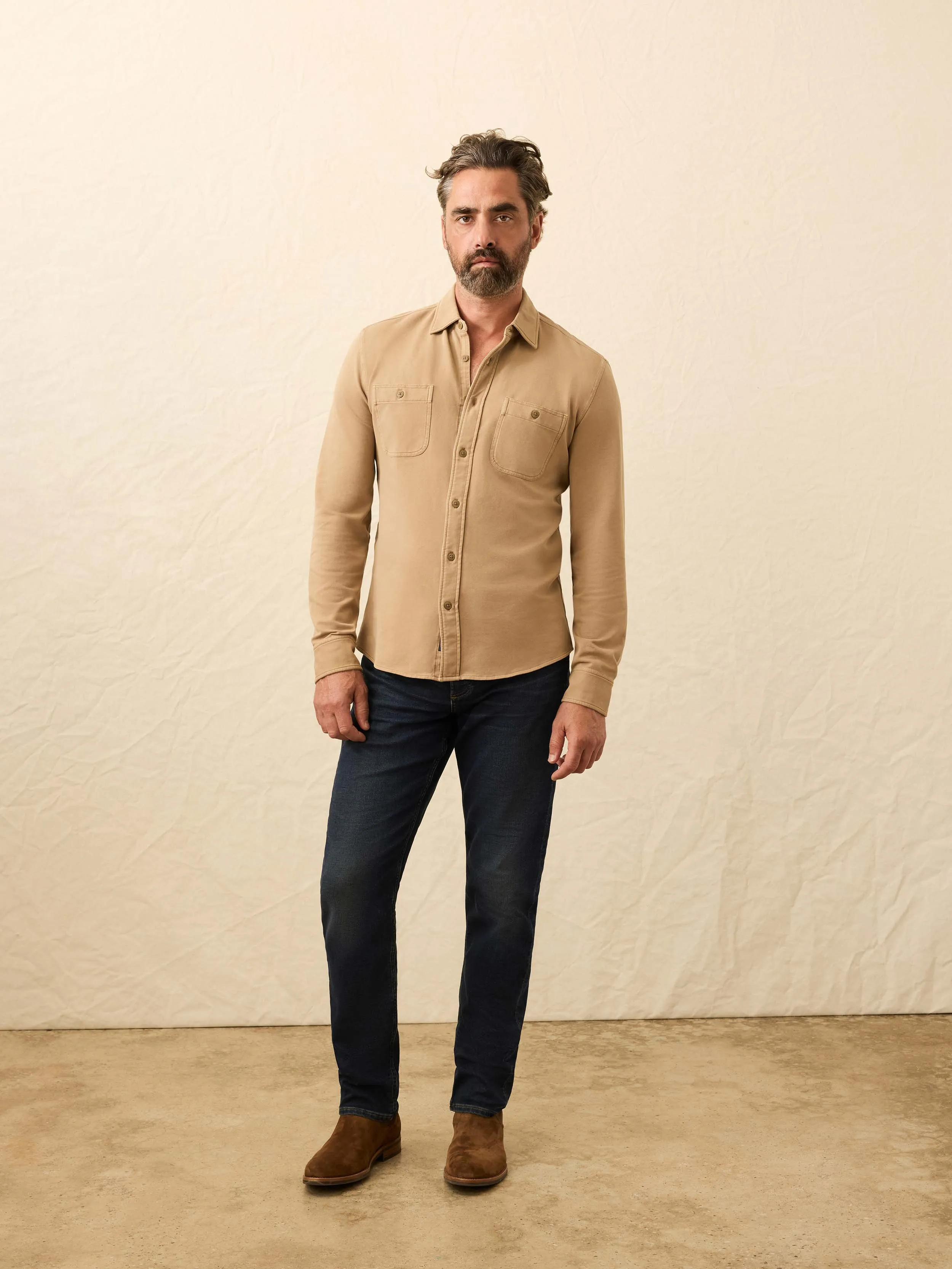 Field Knit Shirt - Walnut Branch sold by Faherty product image thumbnail 3