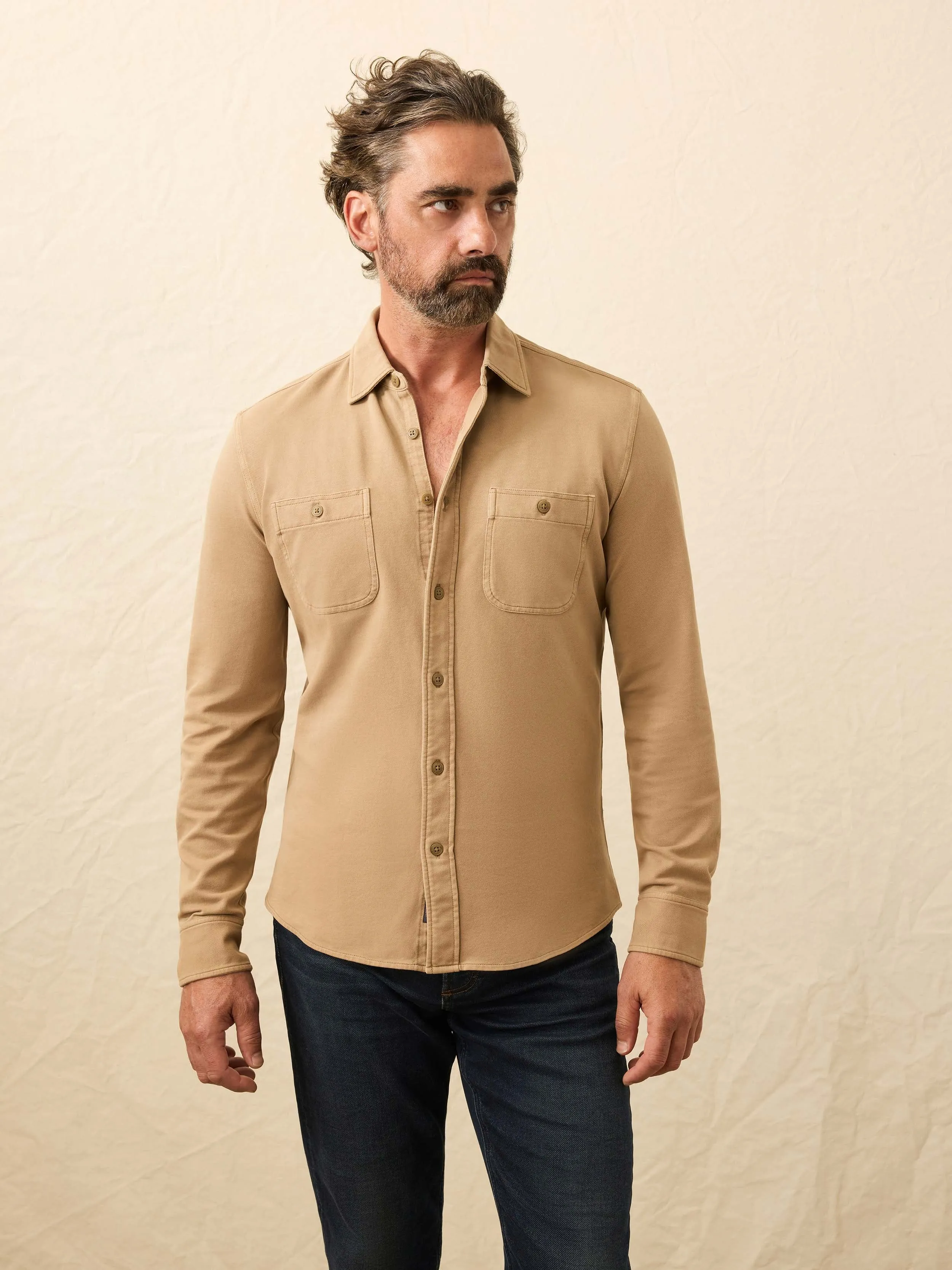 Field Knit Shirt - Walnut Branch sold by Faherty product image thumbnail 5