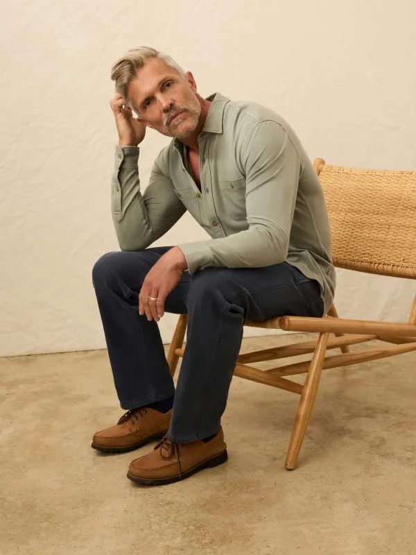 Field Knit Shirt - Coastal Sage sold by Faherty