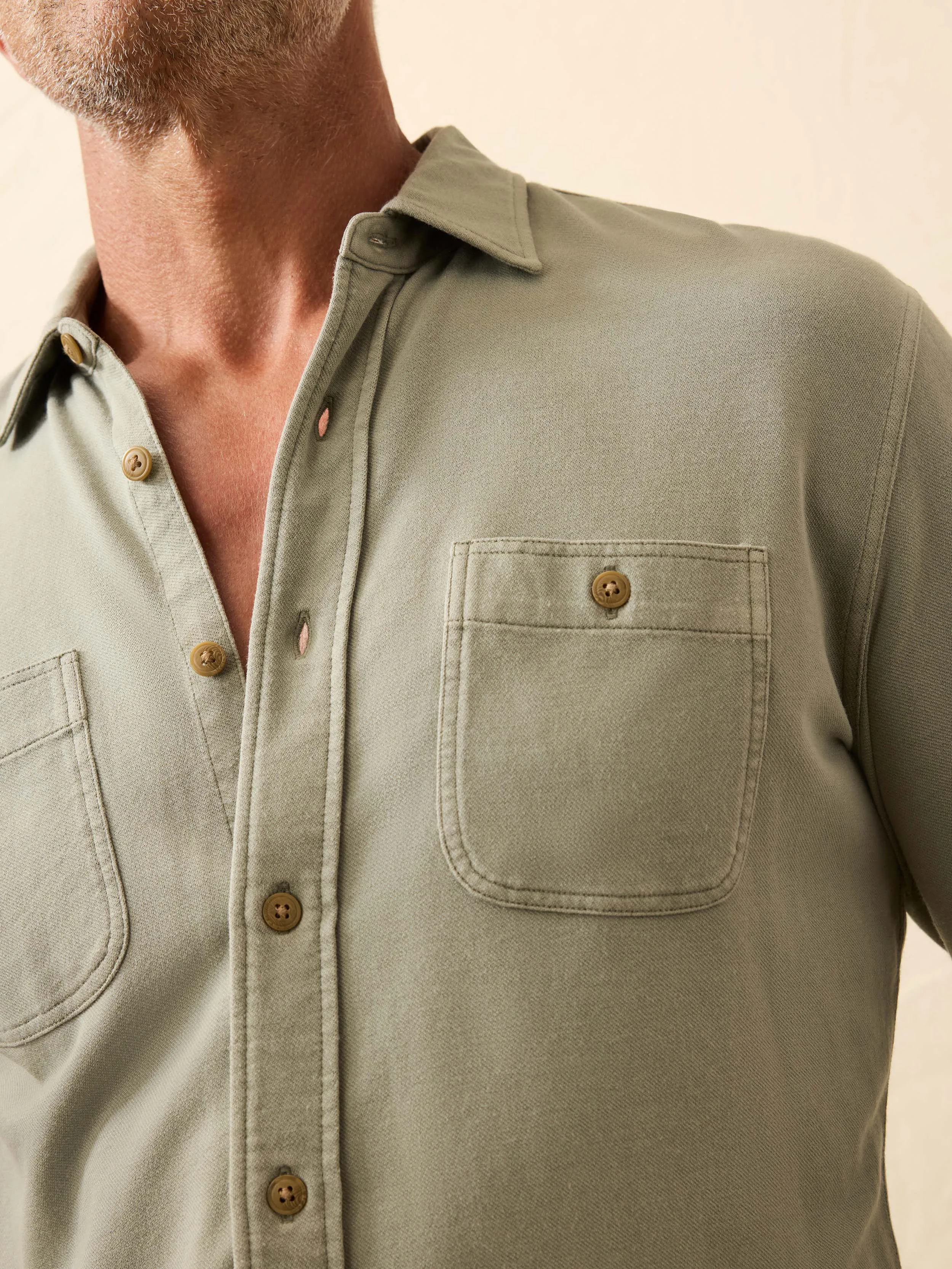 Field Knit Shirt - Coastal Sage sold by Faherty product image thumbnail 2