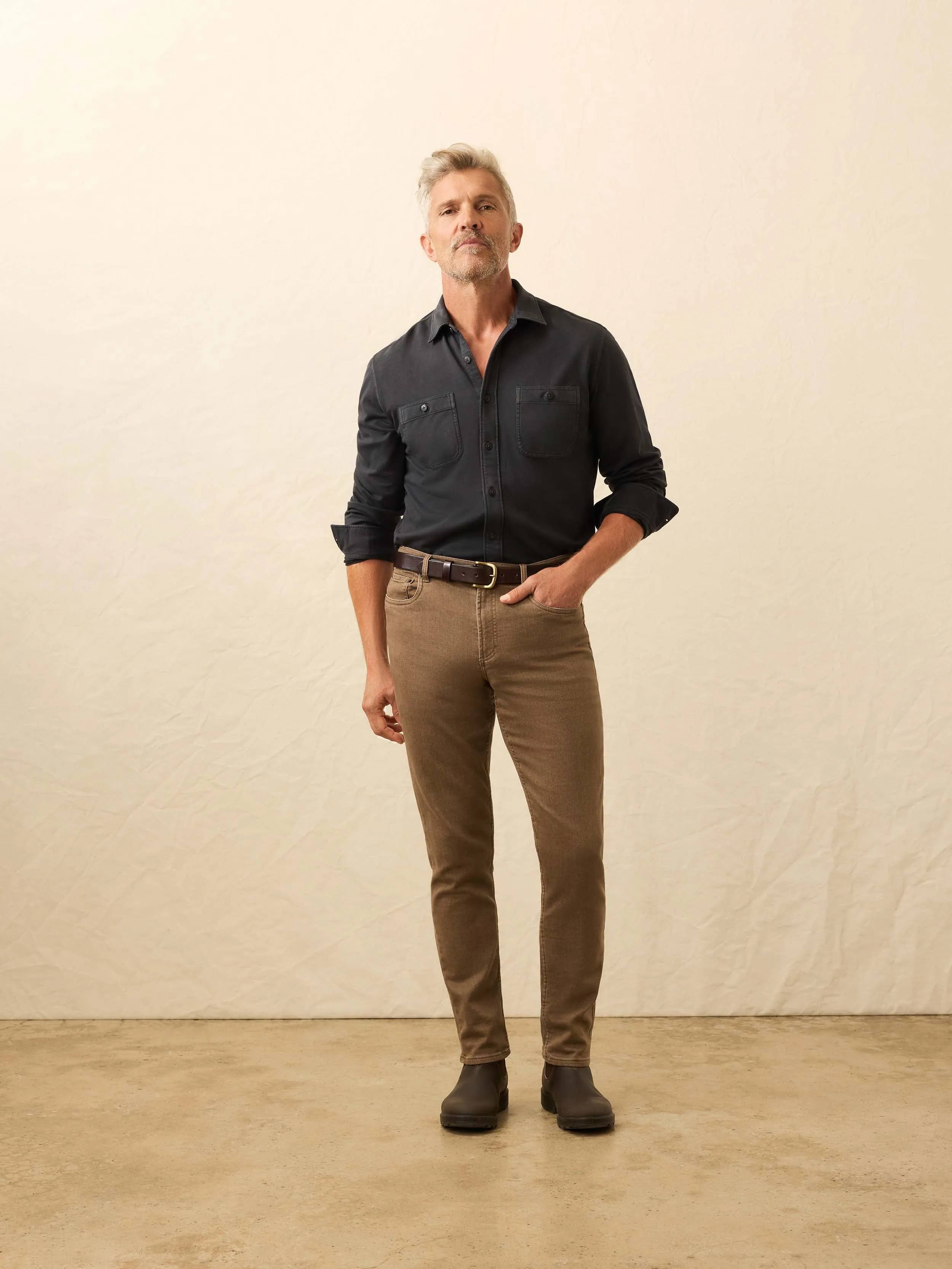 Field Knit Shirt - Washed Charcoal sold by Faherty product image thumbnail 5