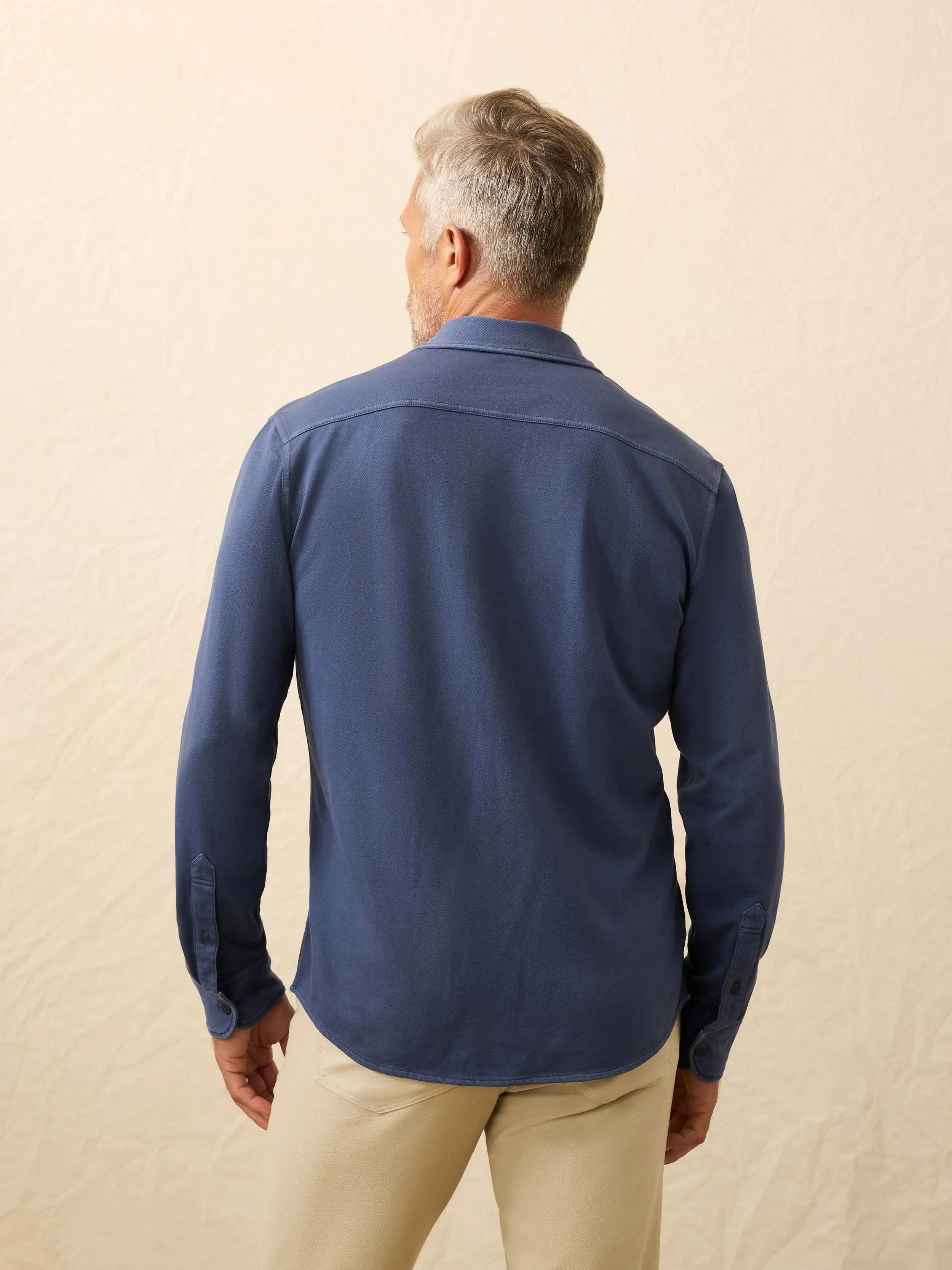 Field Knit Shirt - Blue Nights sold by Faherty product image thumbnail 5
