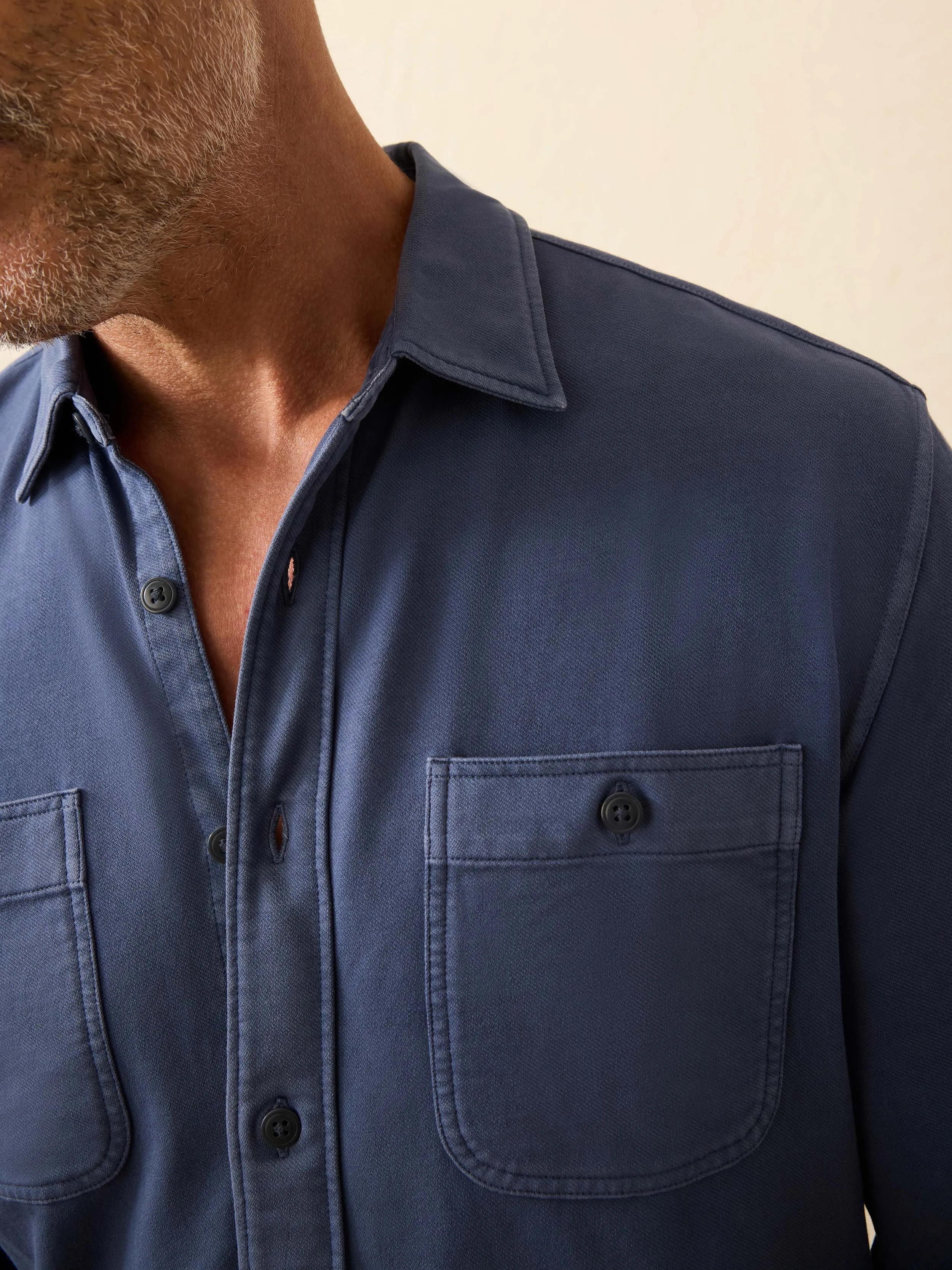 Field Knit Shirt - Blue Nights sold by Faherty product image thumbnail 2