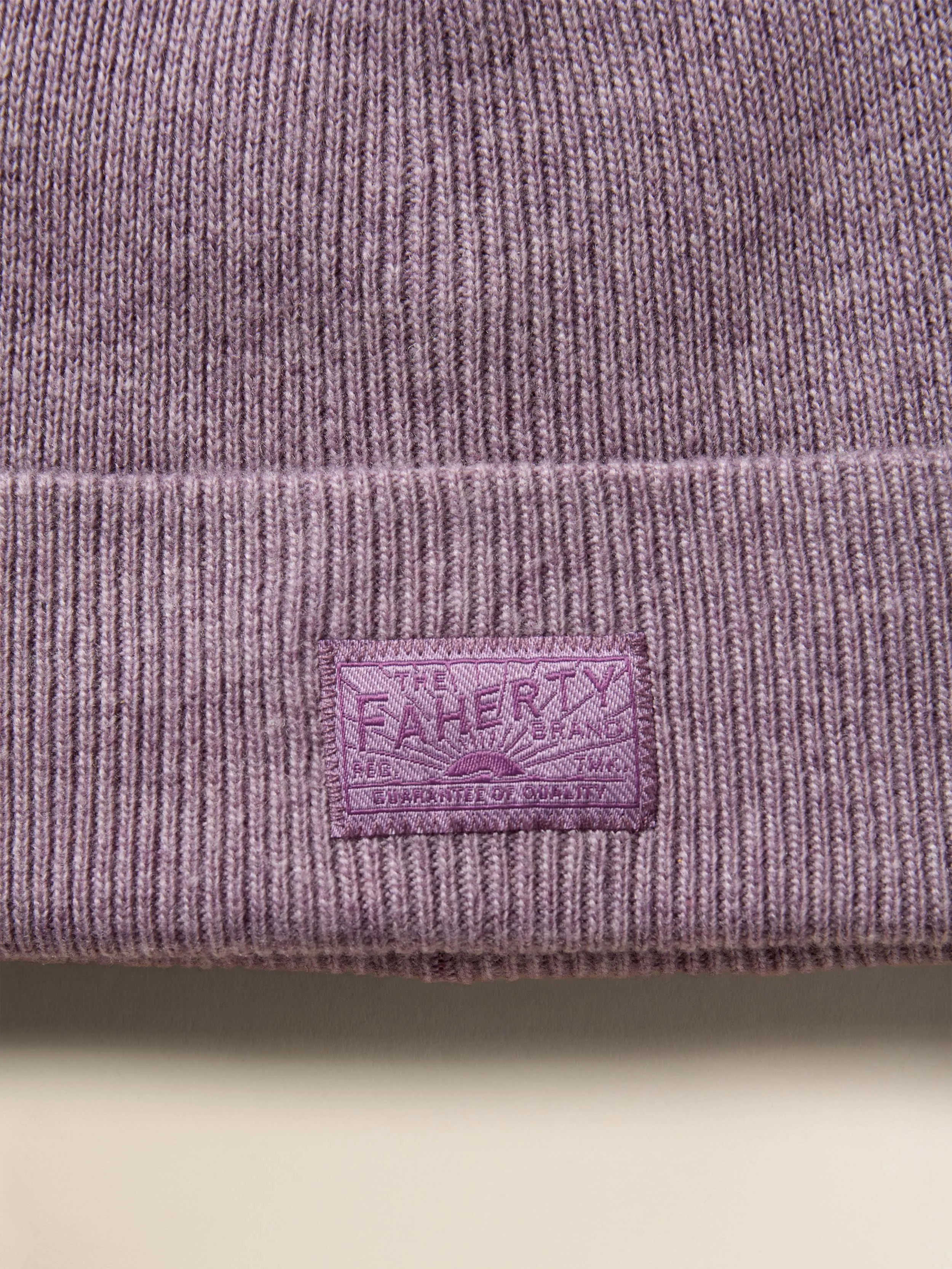 Faherty Essential Beanie - Vintage Violet sold by Faherty product image thumbnail 3
