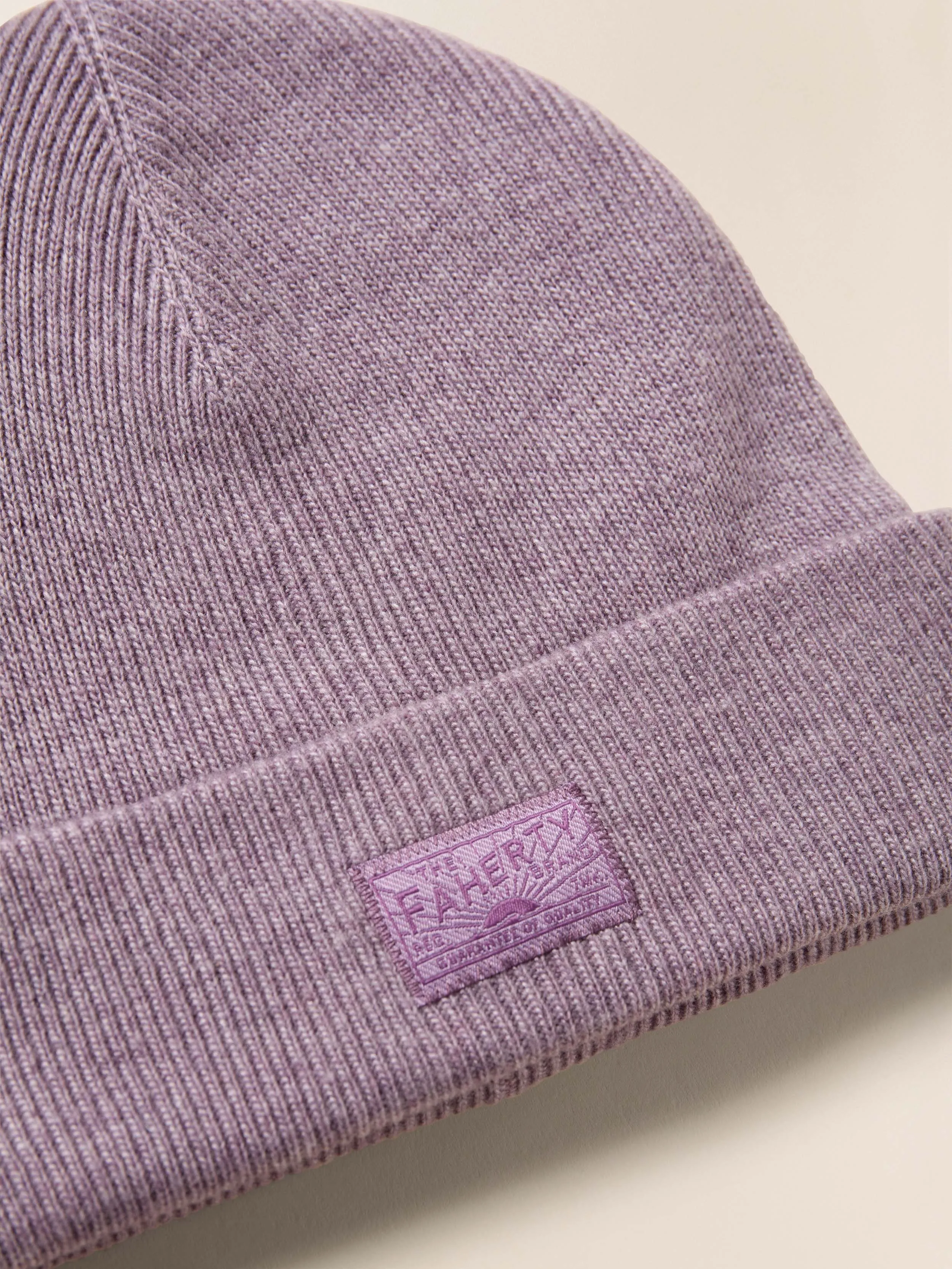Faherty Essential Beanie - Vintage Violet sold by Faherty product image thumbnail 2