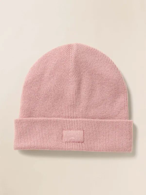 Faherty Essential Beanie - Misty Rose sold by Faherty