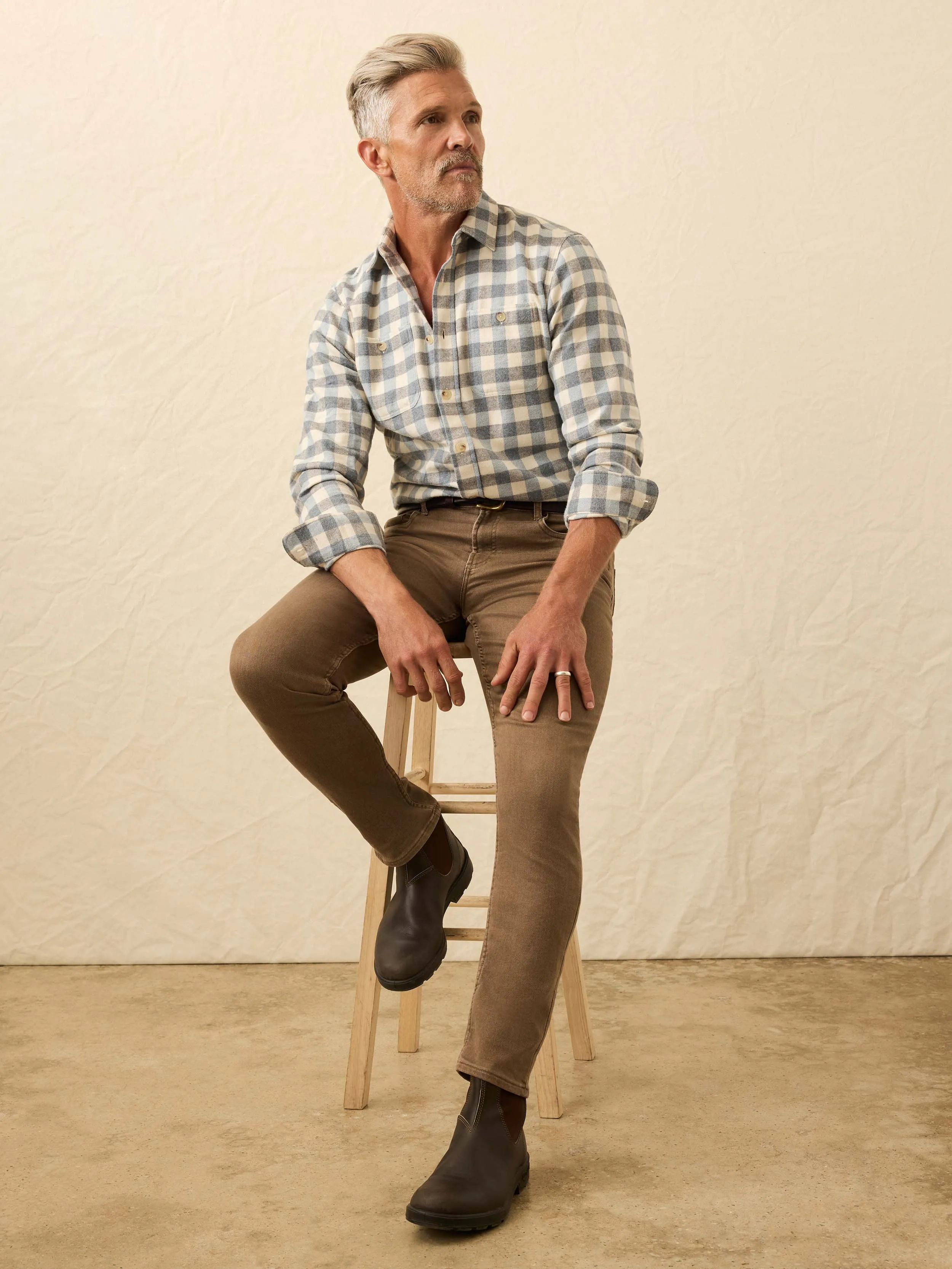 Heirloom Portuguese Flannel Shirt - Samarra Beach Buffalo sold by Faherty