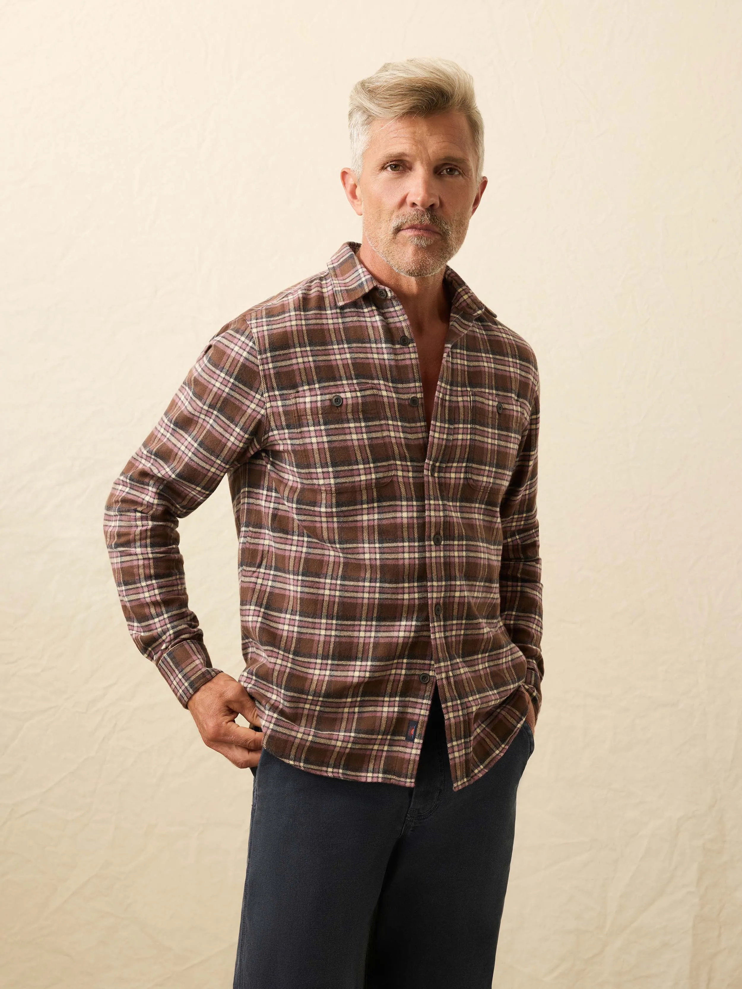 Heirloom Portuguese Flannel Shirt - Manta Rota Plaid sold by Faherty product image thumbnail 3