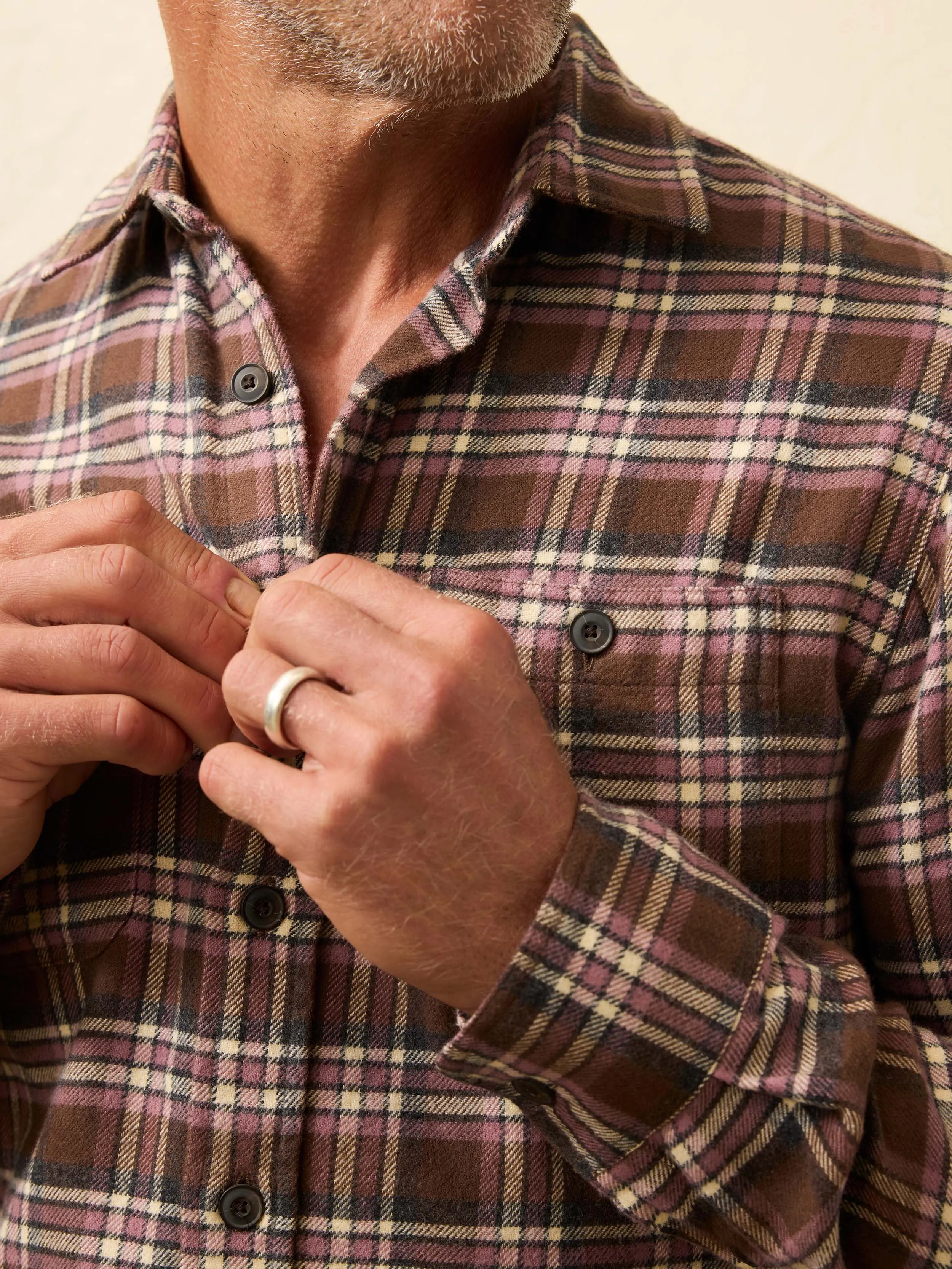 Heirloom Portuguese Flannel Shirt - Manta Rota Plaid sold by Faherty product image thumbnail 2