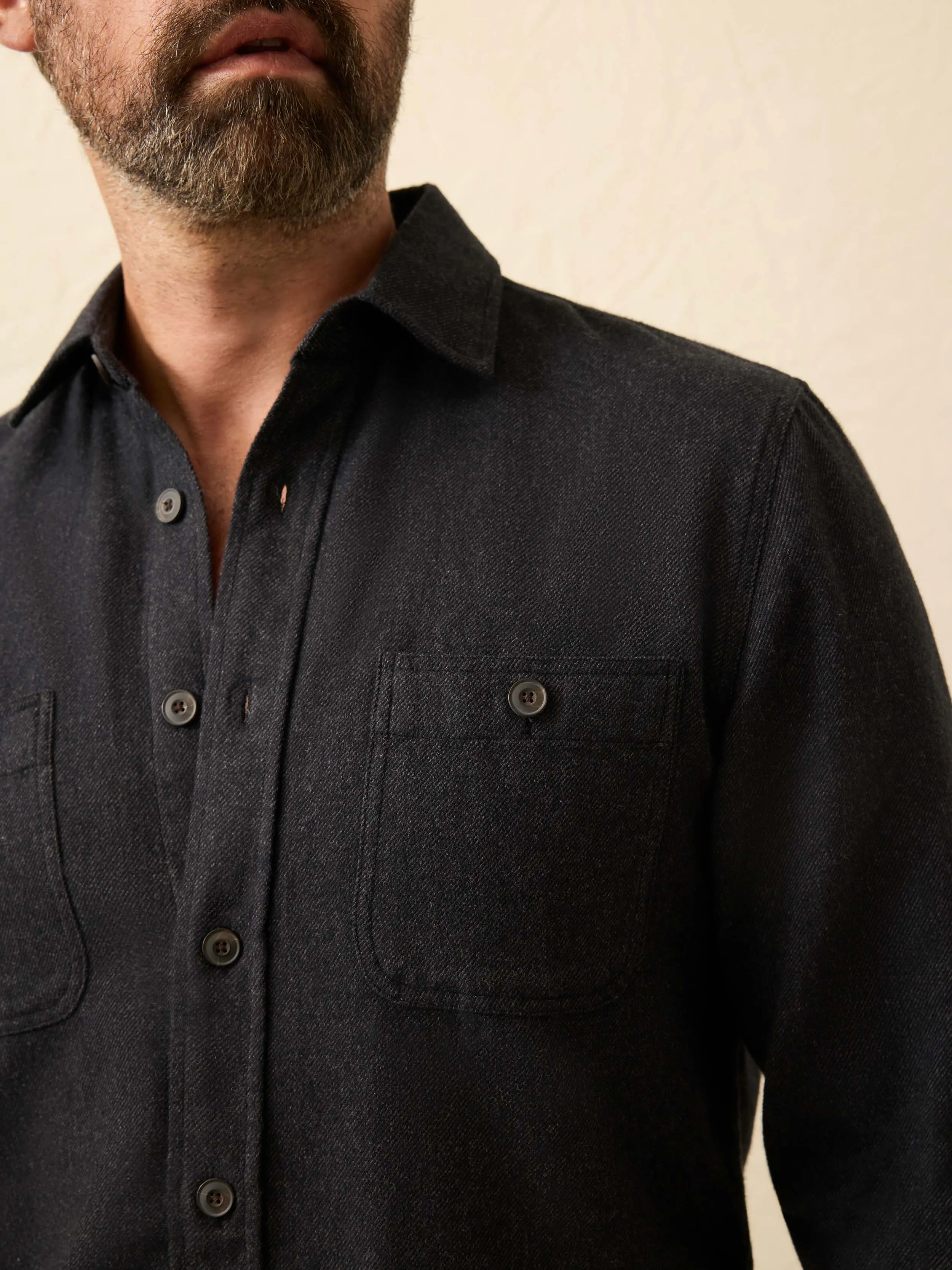 Heirloom Portuguese Flannel Shirt - Salema Storm sold by Faherty product image thumbnail 2