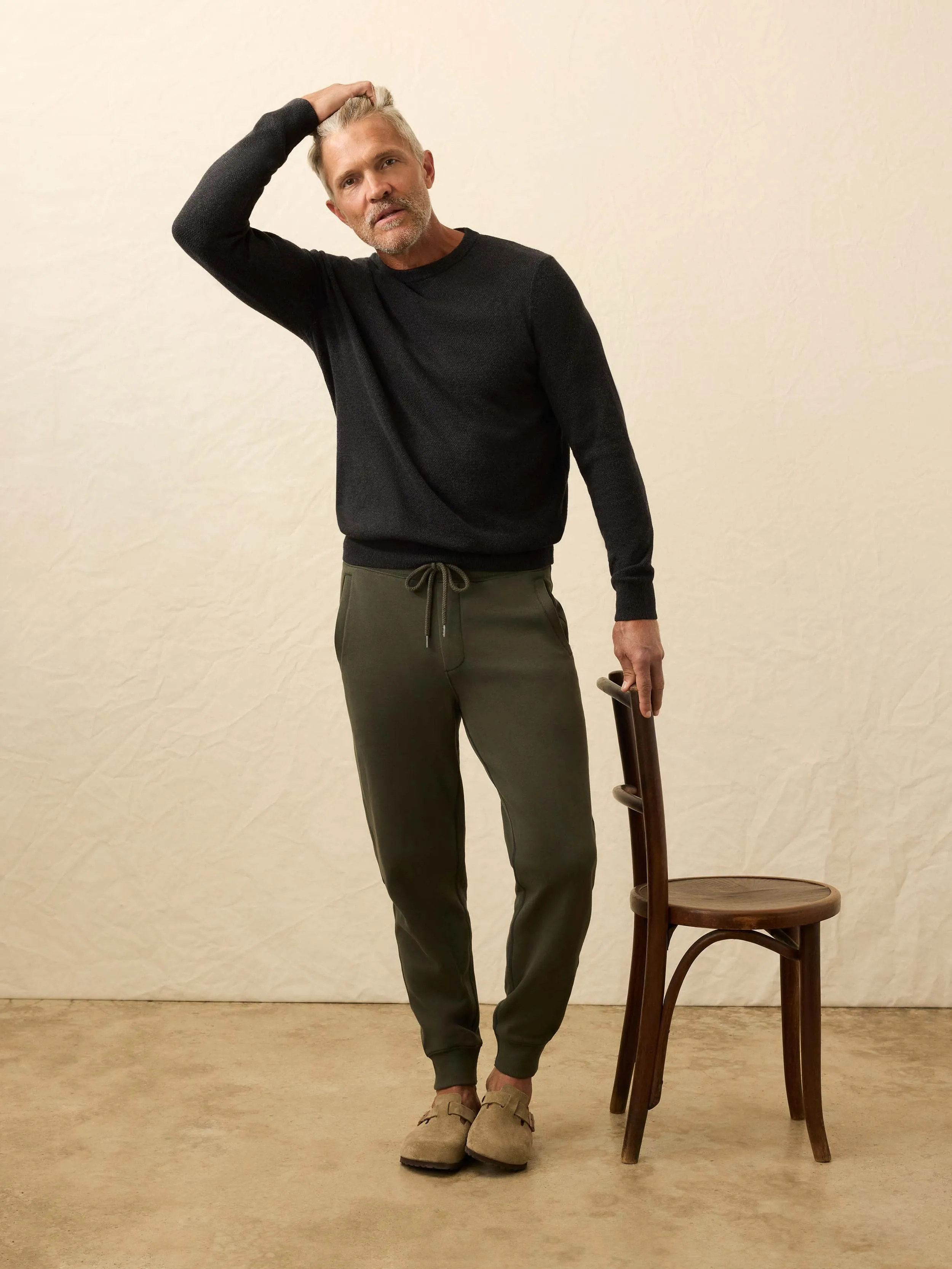 Jackson Crew Sweater - Wolf Black Heather sold by Faherty product image thumbnail 3