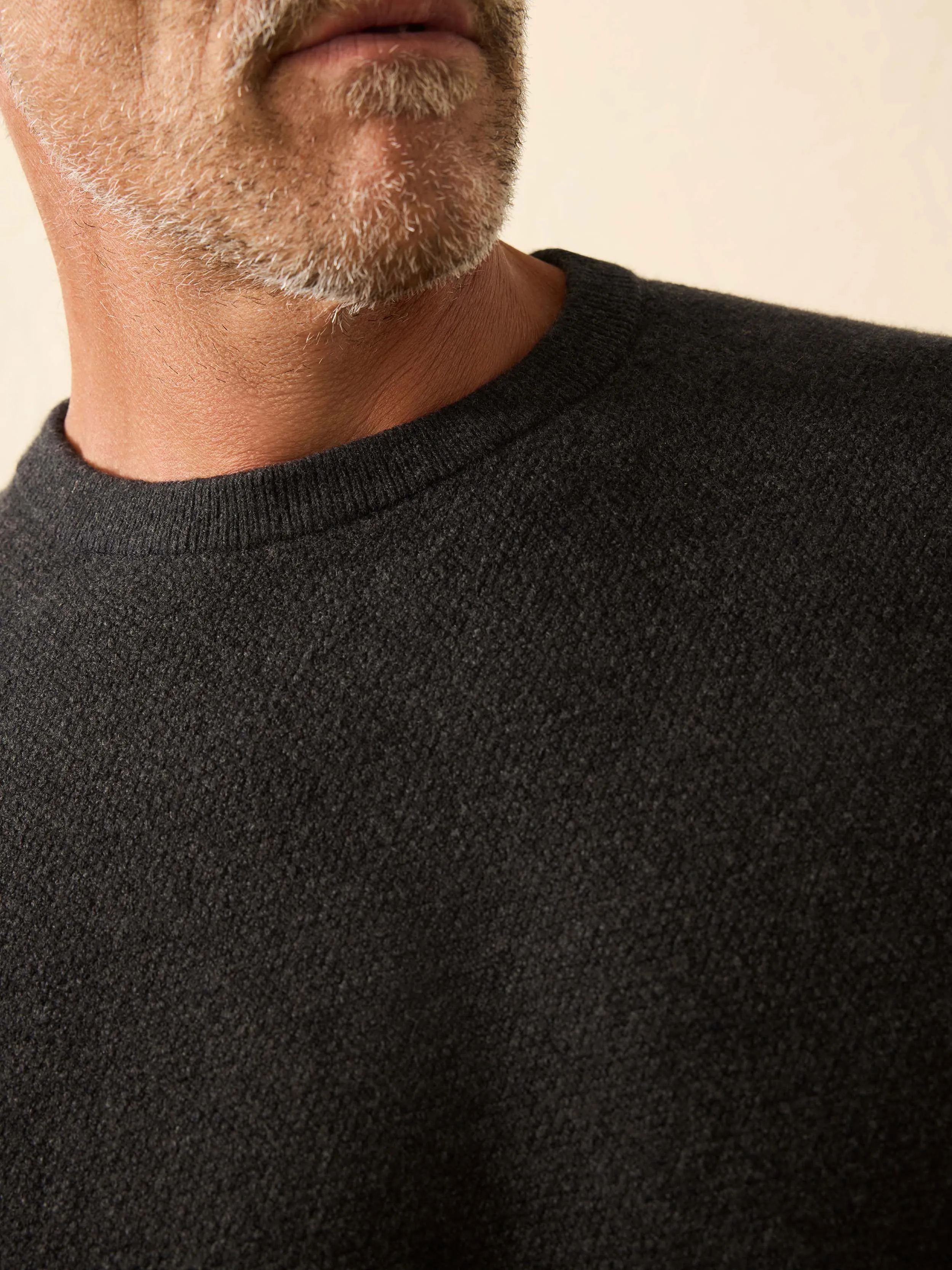 Jackson Crew Sweater - Wolf Black Heather sold by Faherty product image thumbnail 4