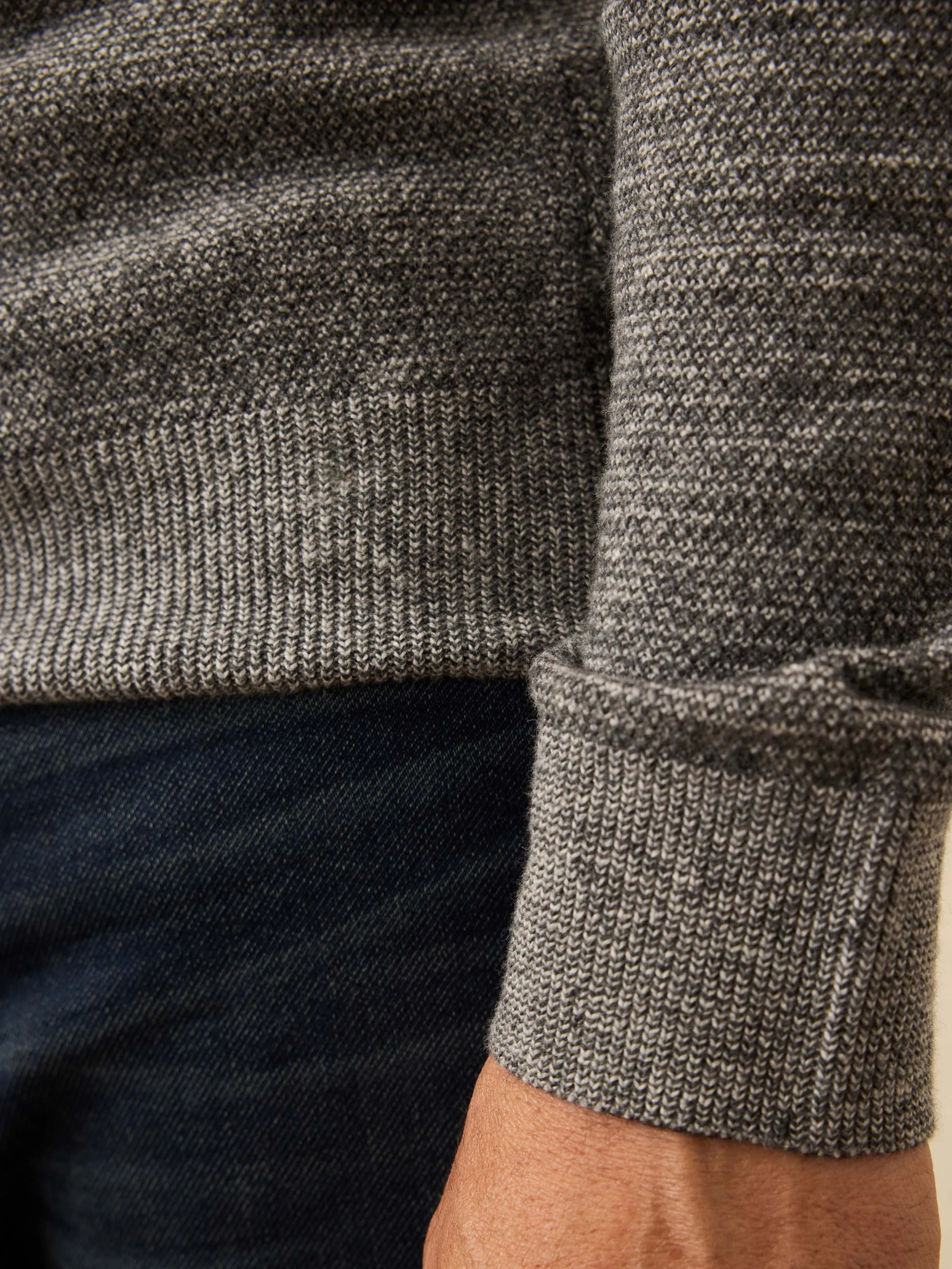 Jackson Crew Sweater - Dark Ash Feeder sold by Faherty product image thumbnail 3