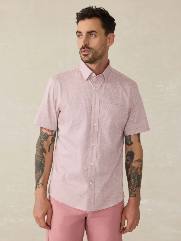 Short-Sleeve Movement™ Shirt - Blushed Sand Floral sold by Faherty