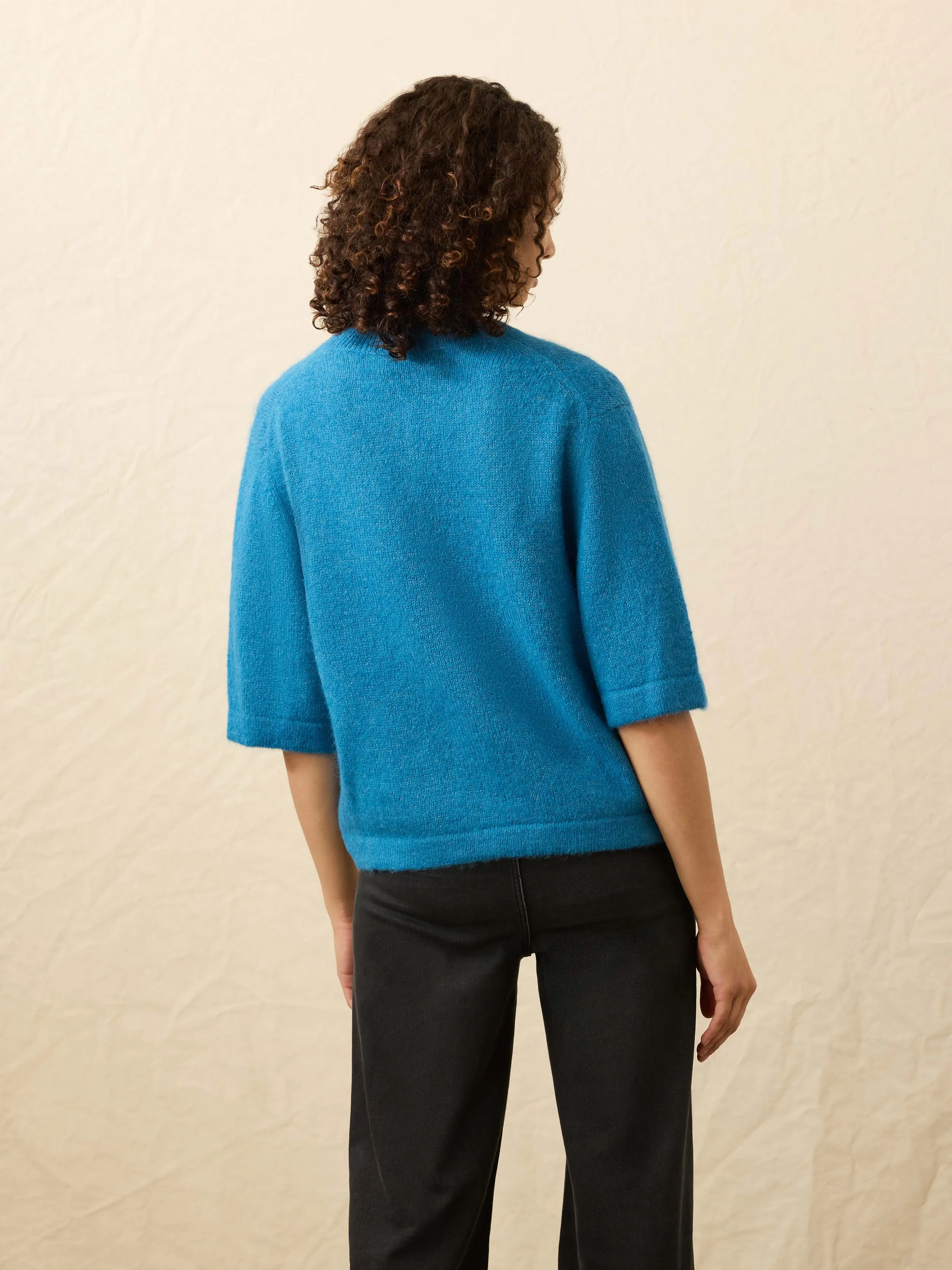 Apres Alpaca Cardigan - Blue Lights sold by Faherty product image thumbnail 5