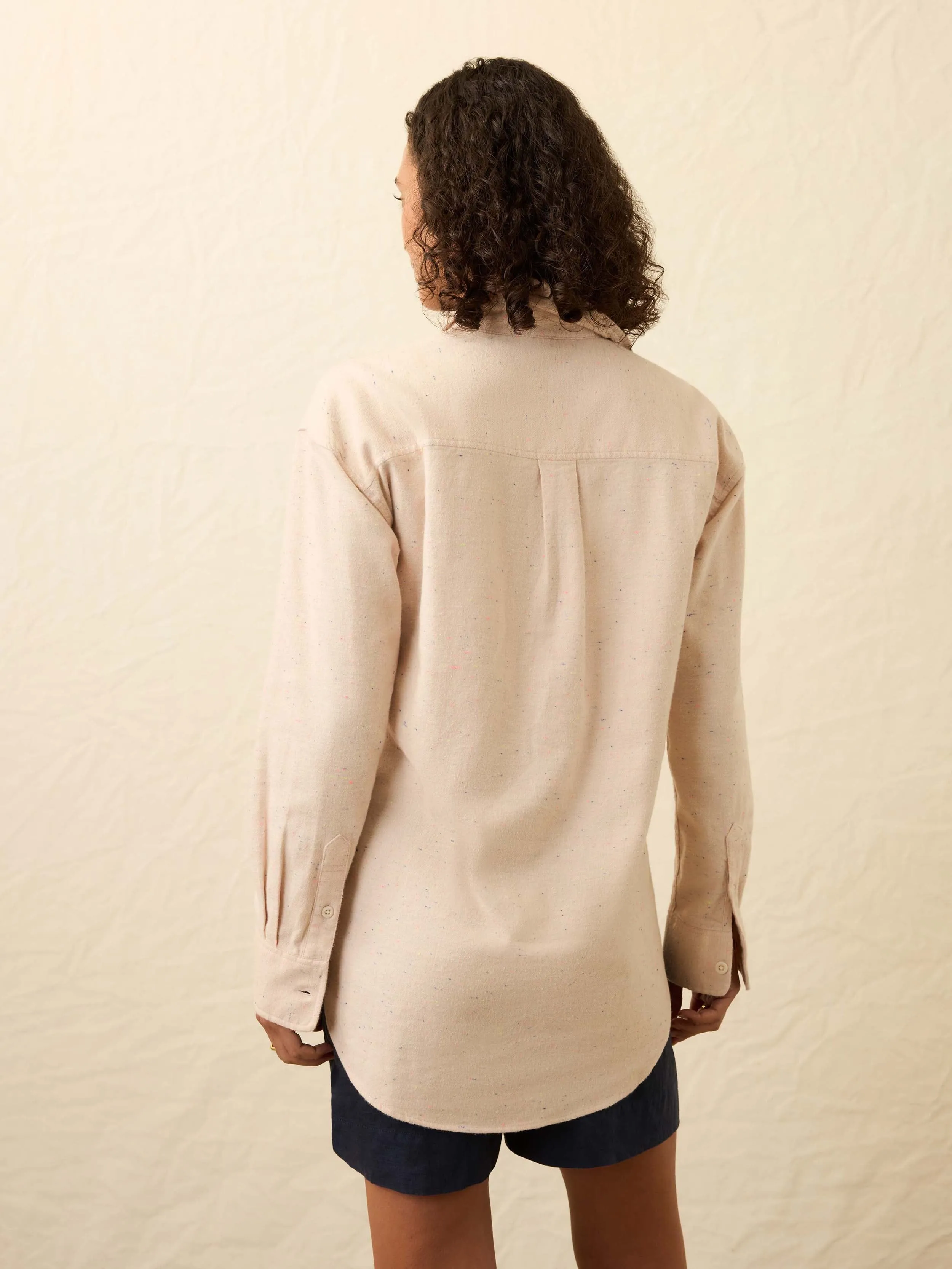 Heirloom Portuguese Flannel Overshirt - Dune Nep sold by Faherty product image thumbnail 5