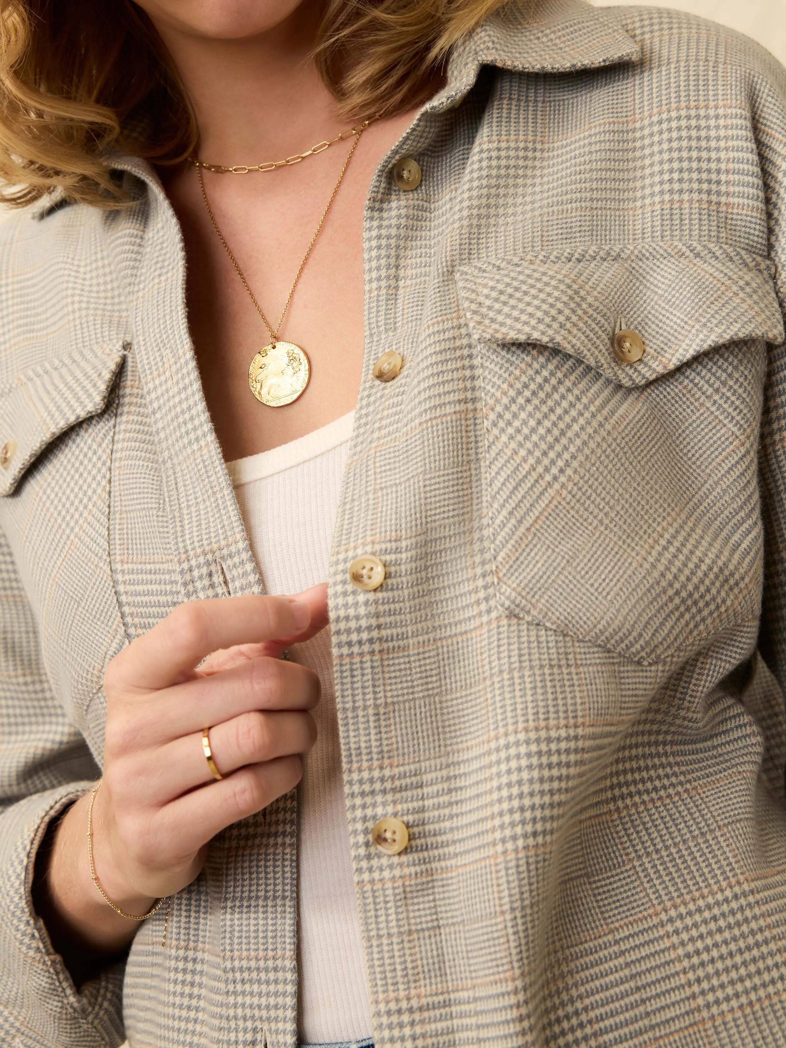 Heirloom Portuguese Flannel Overshirt - Canyon Plaid sold by Faherty product image thumbnail 2