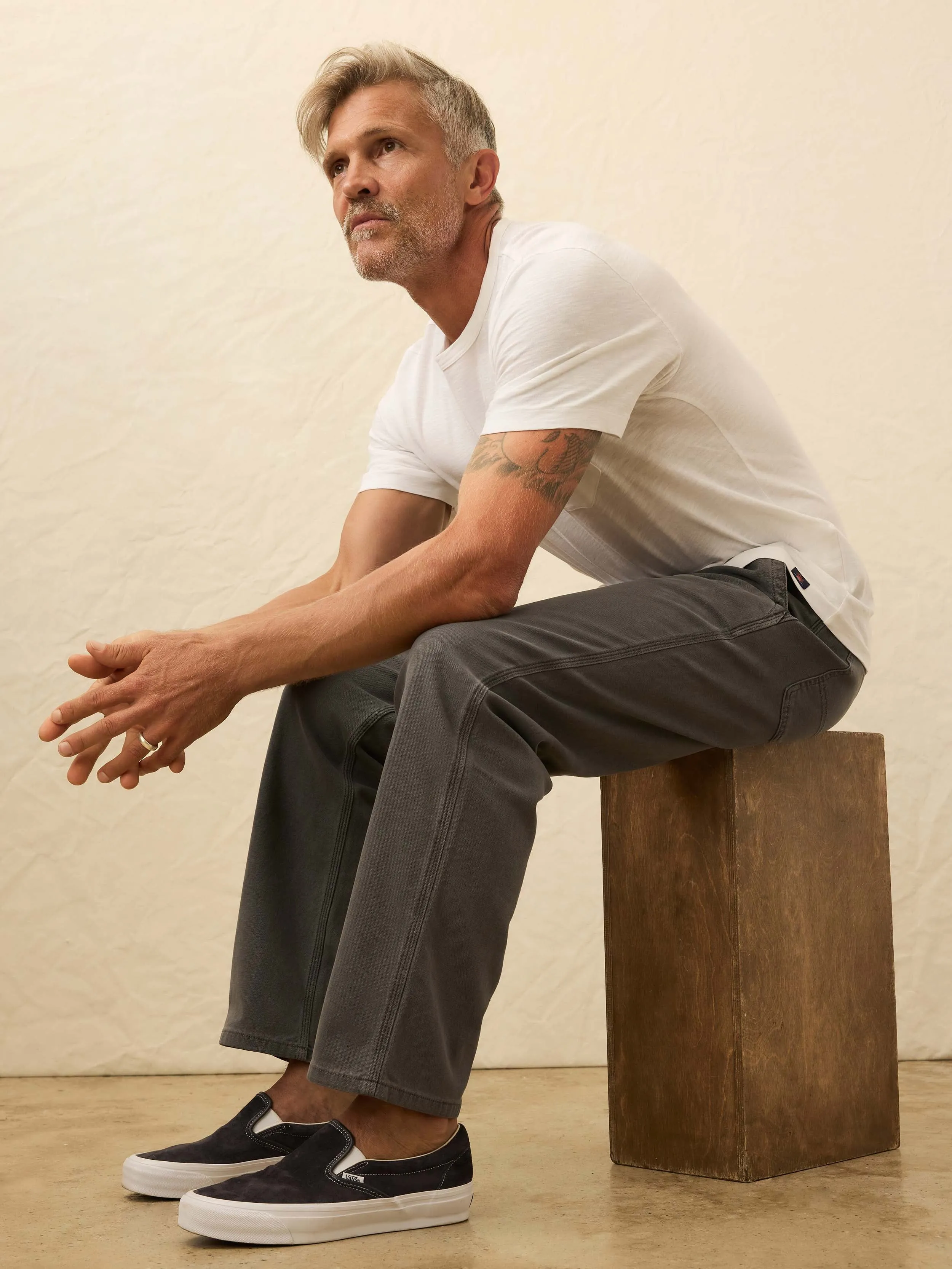 Nazare Sunwashed Pocket Tee - White sold by Faherty product image thumbnail 3