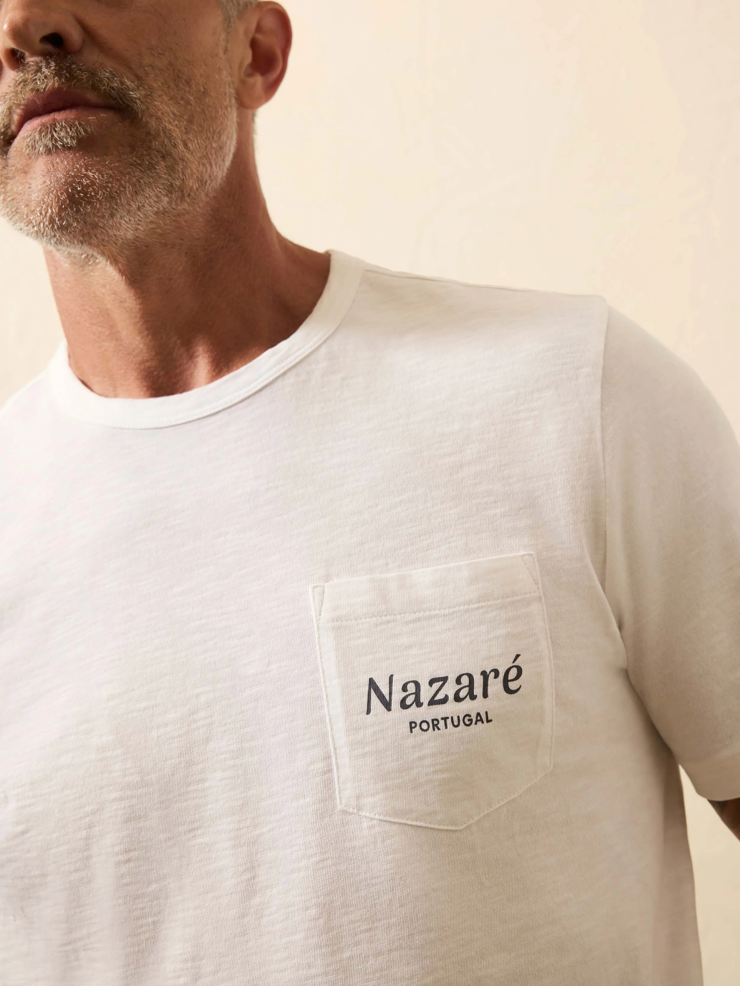 Nazare Sunwashed Pocket Tee - White sold by Faherty product image thumbnail 4