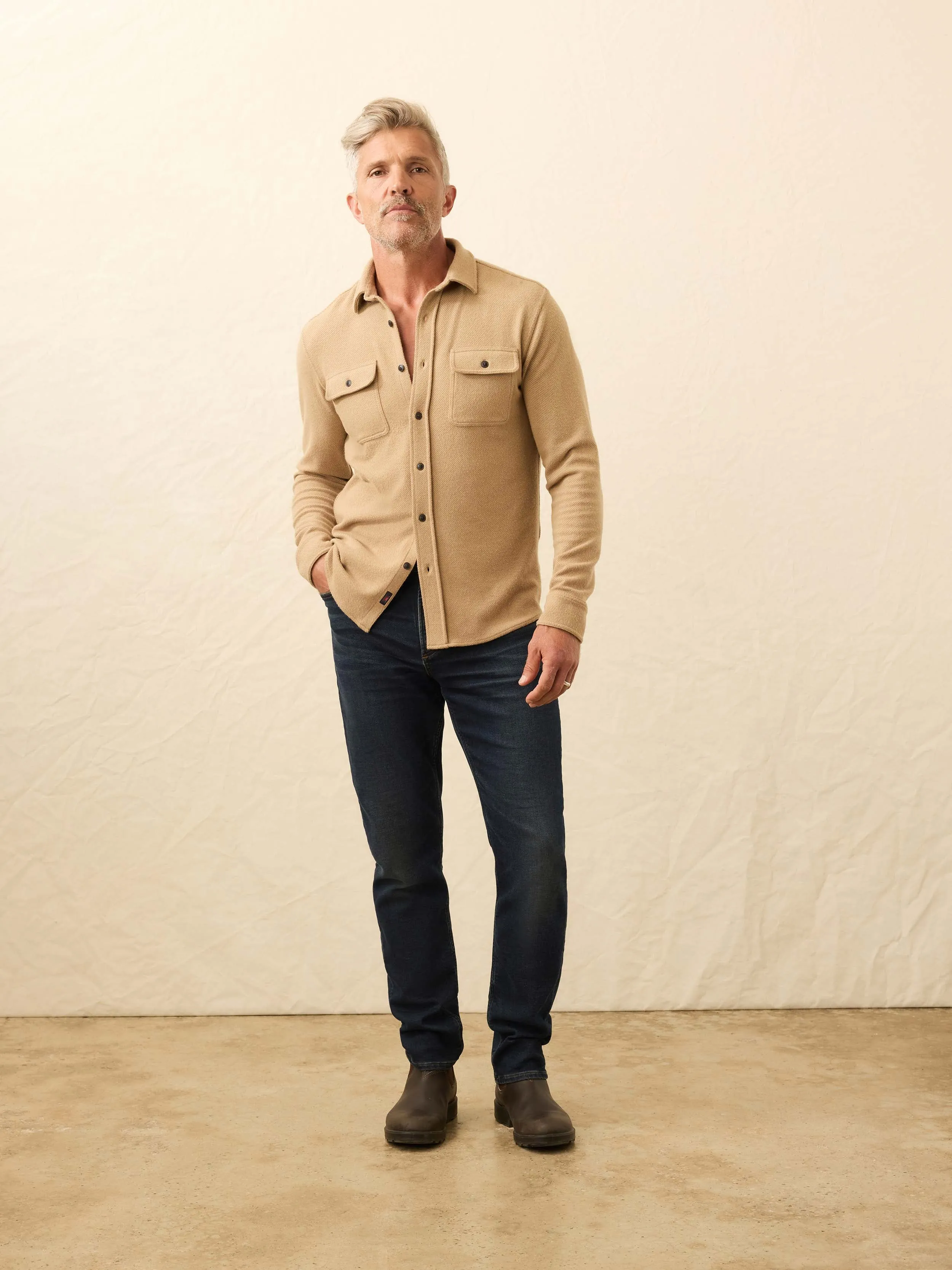 Legend™ Sweater Shirt - Sandbar Coast Twill sold by Faherty product image thumbnail 2