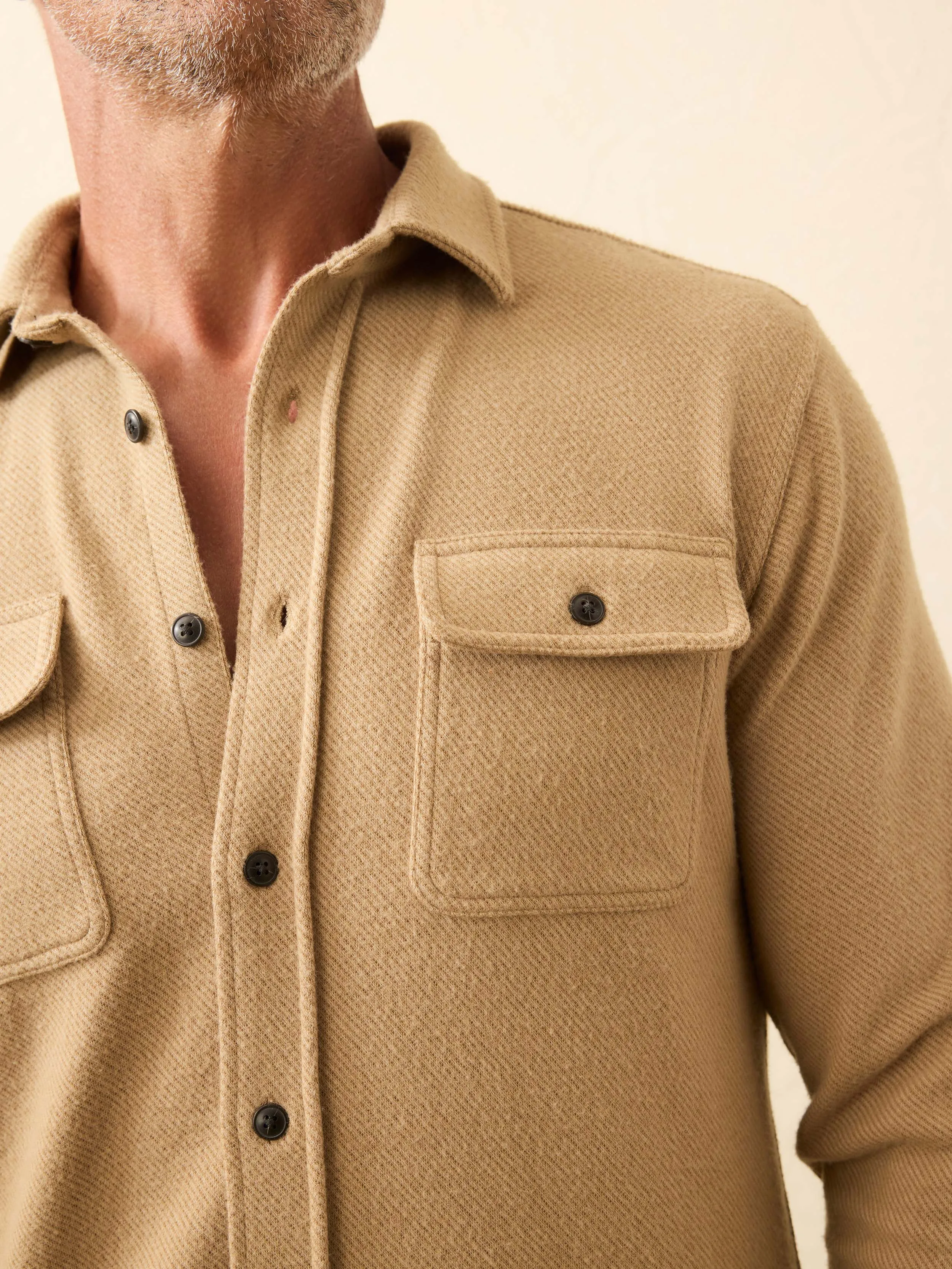 Legend™ Sweater Shirt - Sandbar Coast Twill sold by Faherty product image thumbnail 3