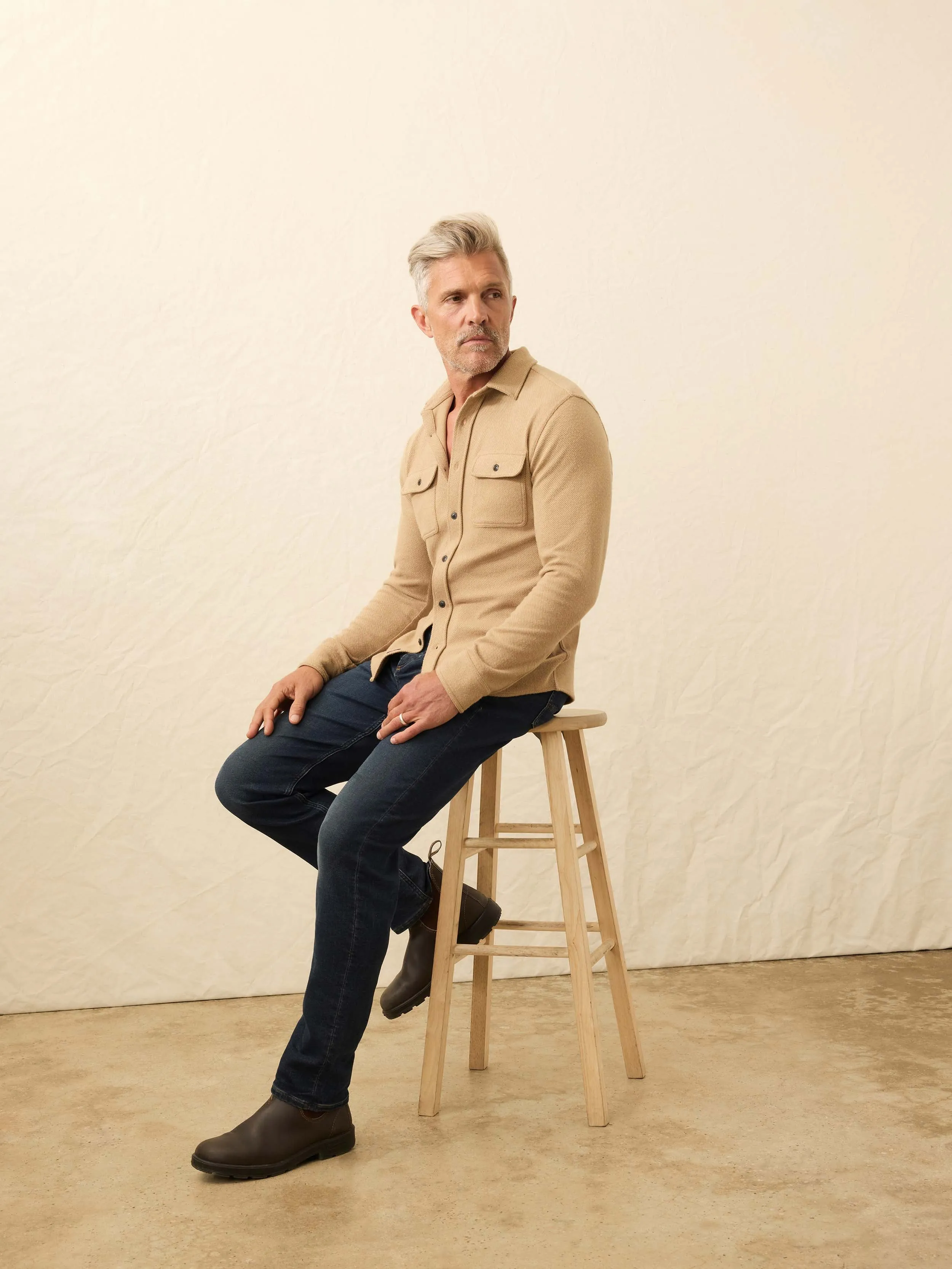 Legend™ Sweater Shirt - Sandbar Coast Twill sold by Faherty product image thumbnail 4