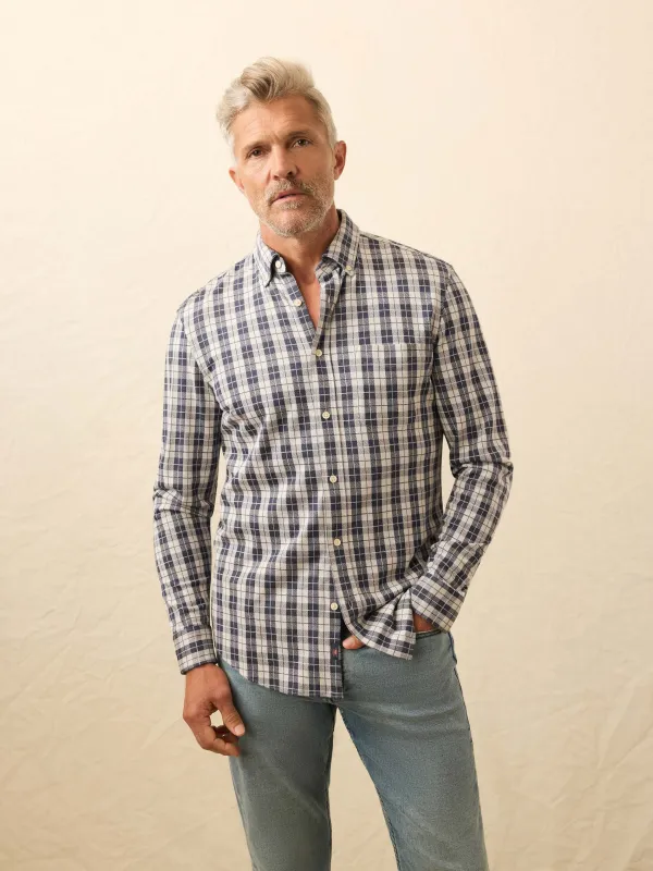 Coastline Knit Shirt - Royal Canyon Plaid sold by Faherty