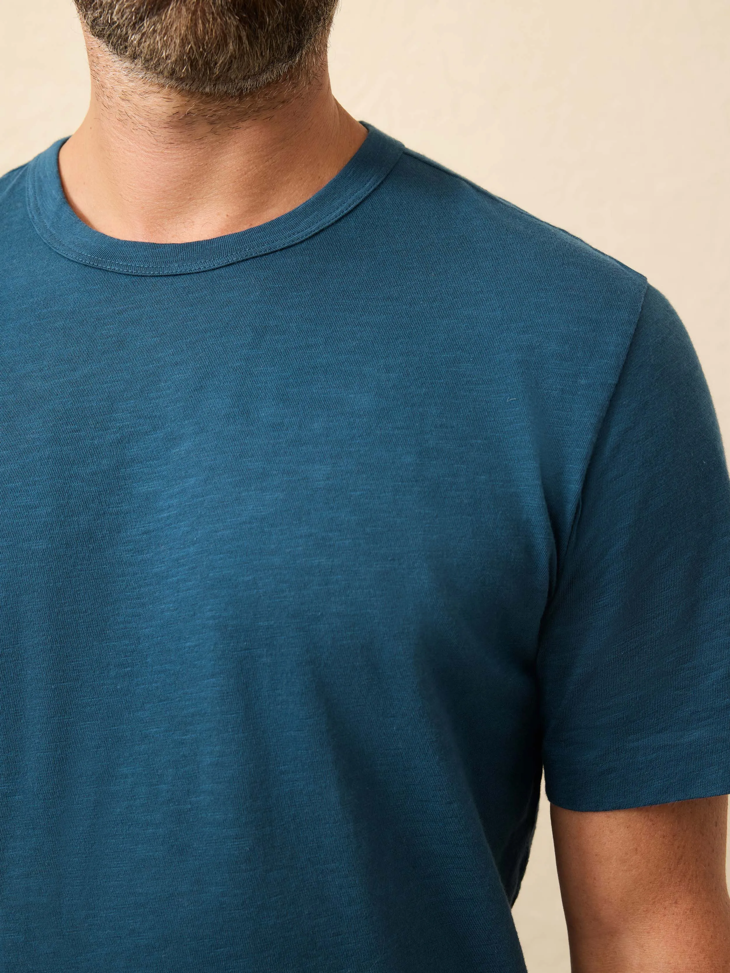 Sunwashed Regenerative Tee - Ocean Storm sold by Faherty product image thumbnail 3