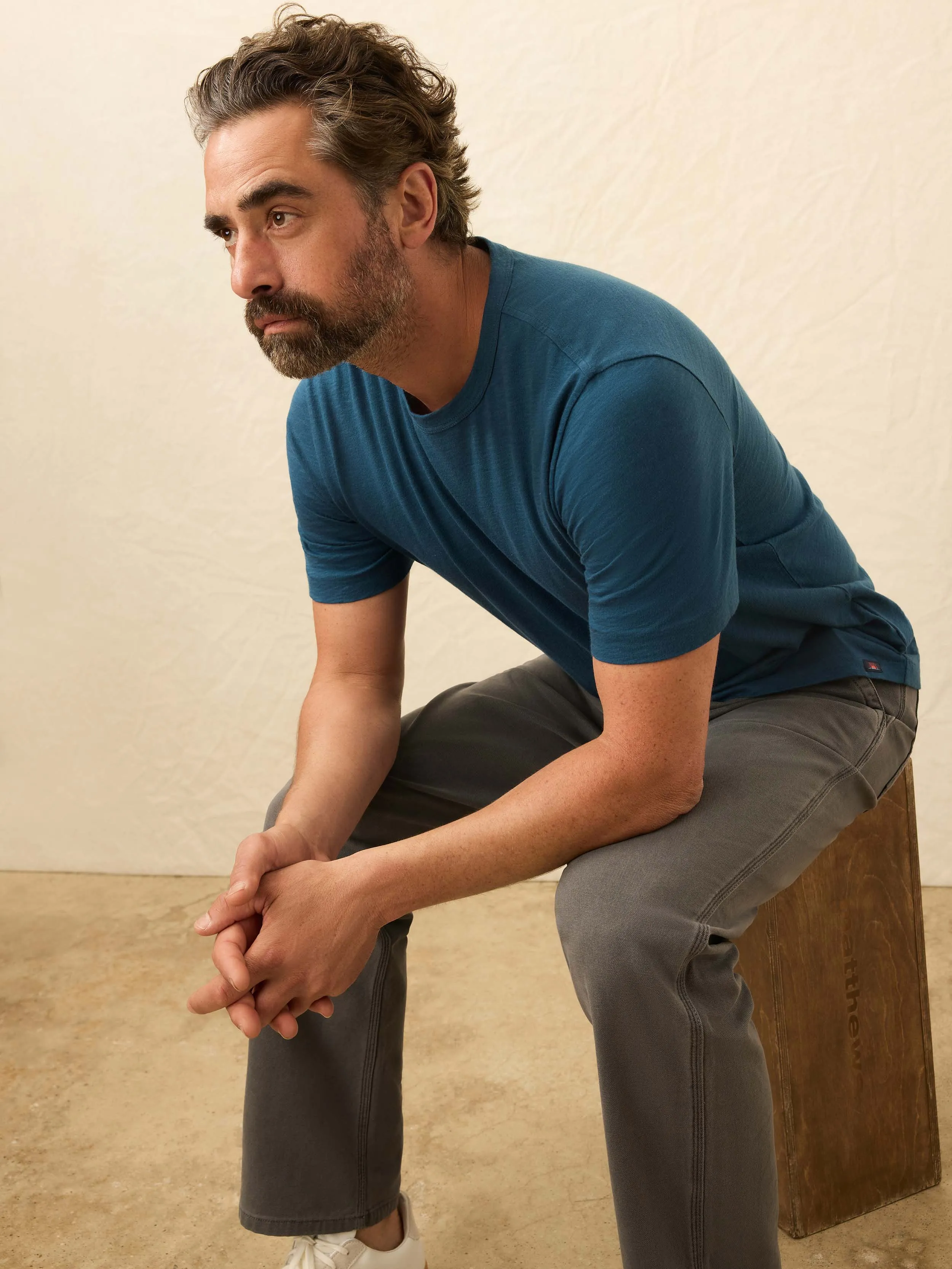 Sunwashed Regenerative Tee - Ocean Storm sold by Faherty product image thumbnail 2