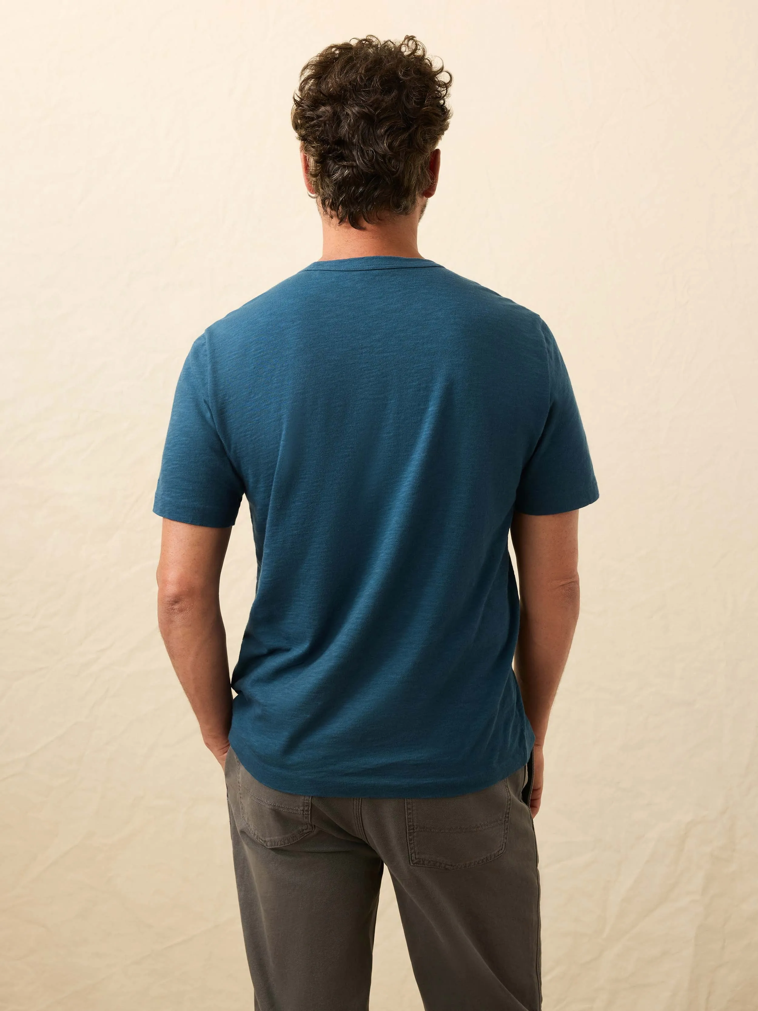 Sunwashed Regenerative Tee - Ocean Storm sold by Faherty product image thumbnail 5