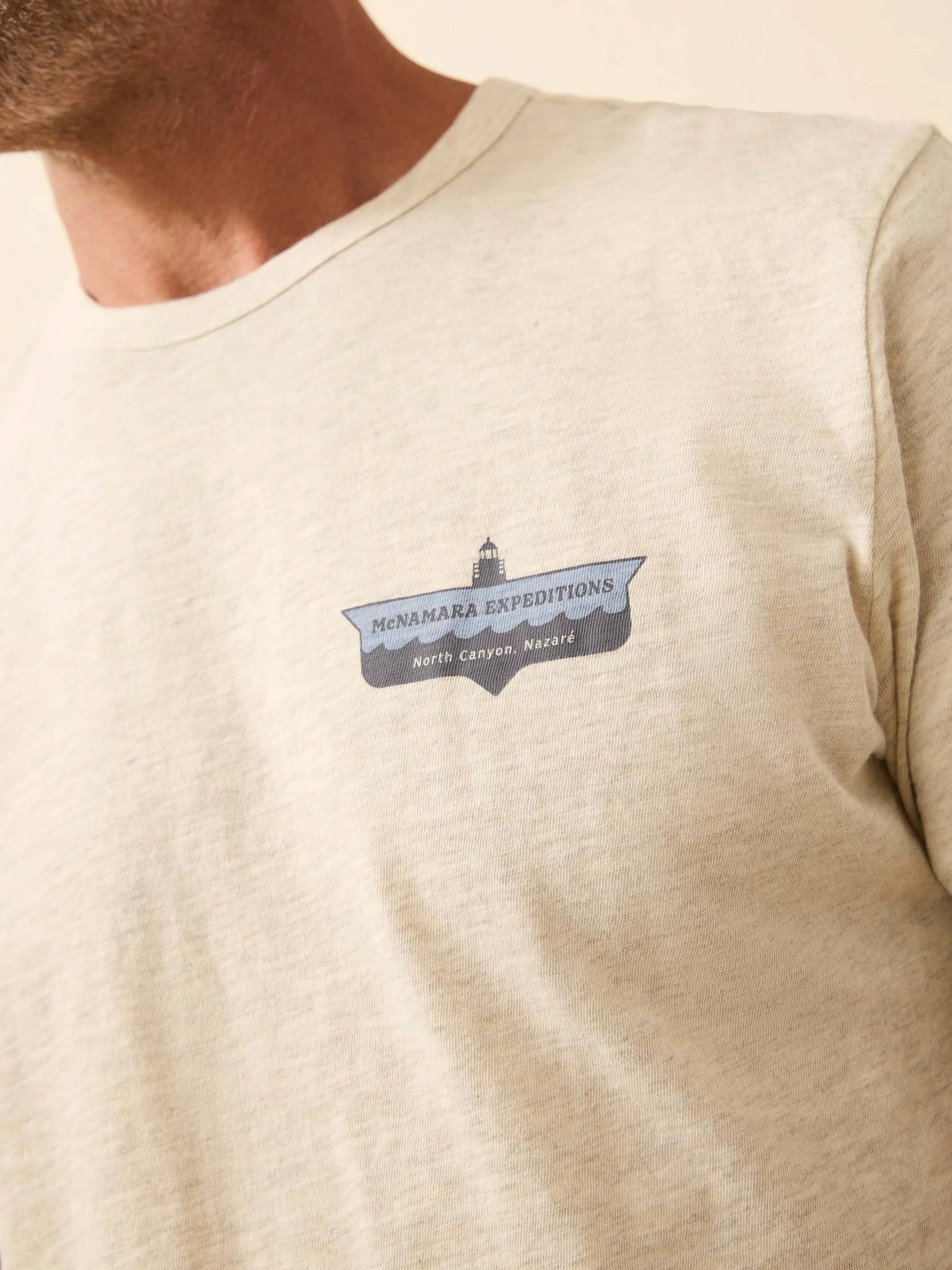Nazare Sunwashed Tee - Island Dune Heather sold by Faherty product image thumbnail 4