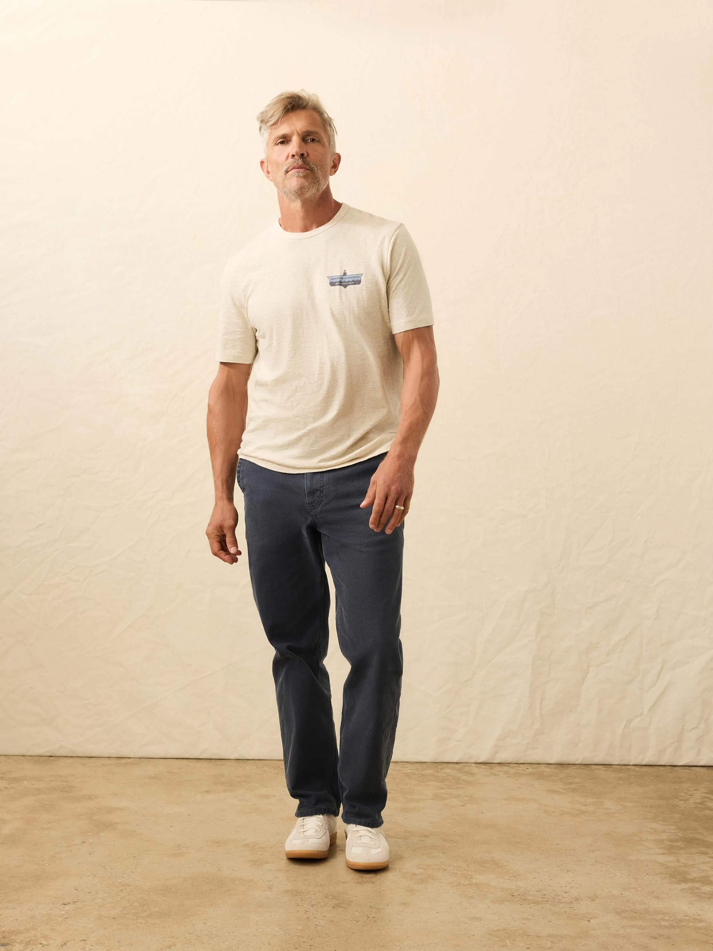 Nazare Sunwashed Tee - Island Dune Heather sold by Faherty product image thumbnail 3