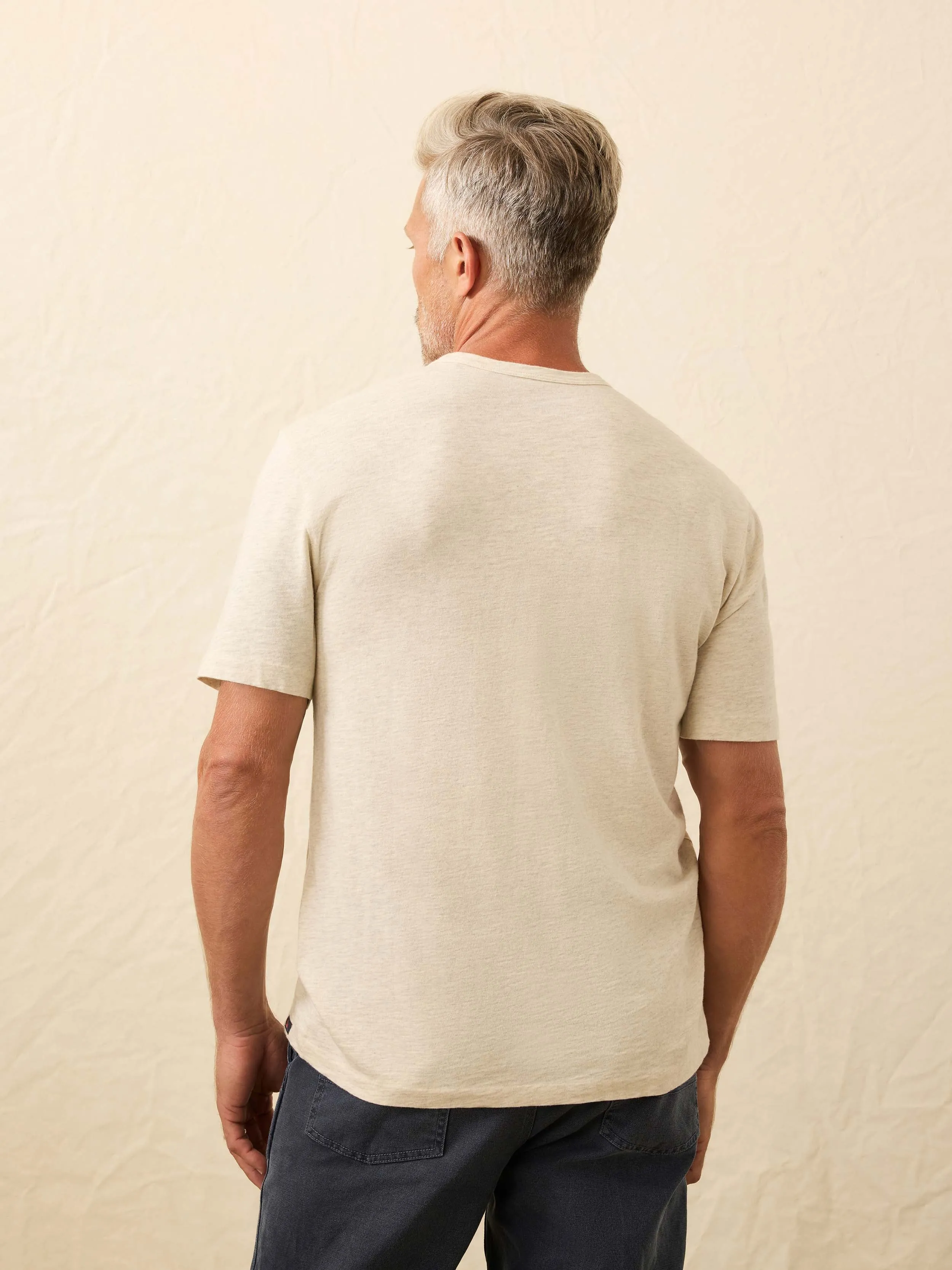 Nazare Sunwashed Tee - Island Dune Heather sold by Faherty product image thumbnail 5