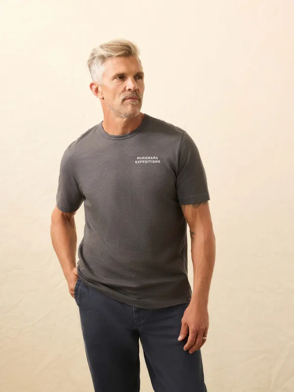 Nazare Sunwashed Tee - Graphite sold by Faherty