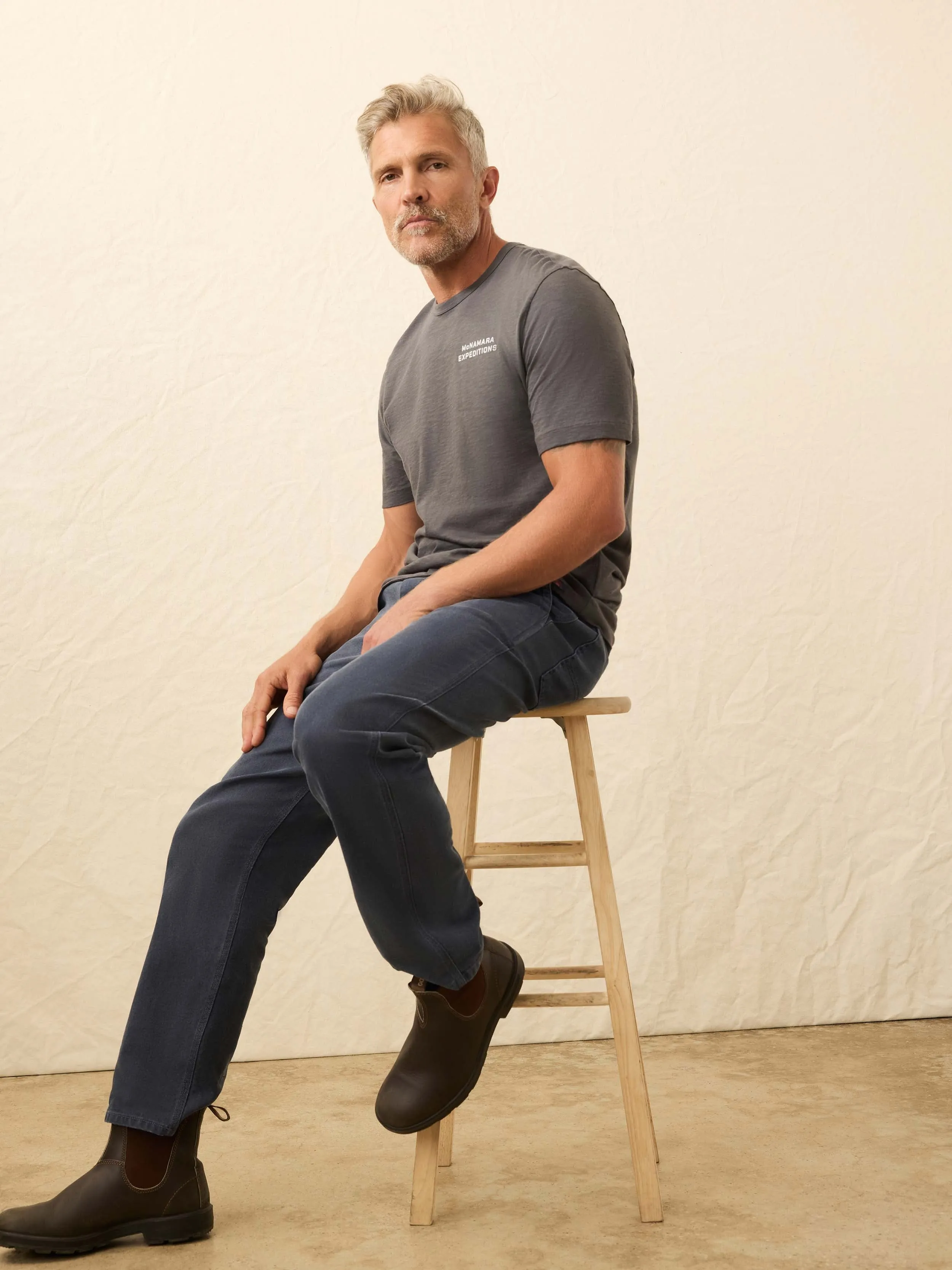 Nazare Sunwashed Tee - Graphite sold by Faherty product image thumbnail 5
