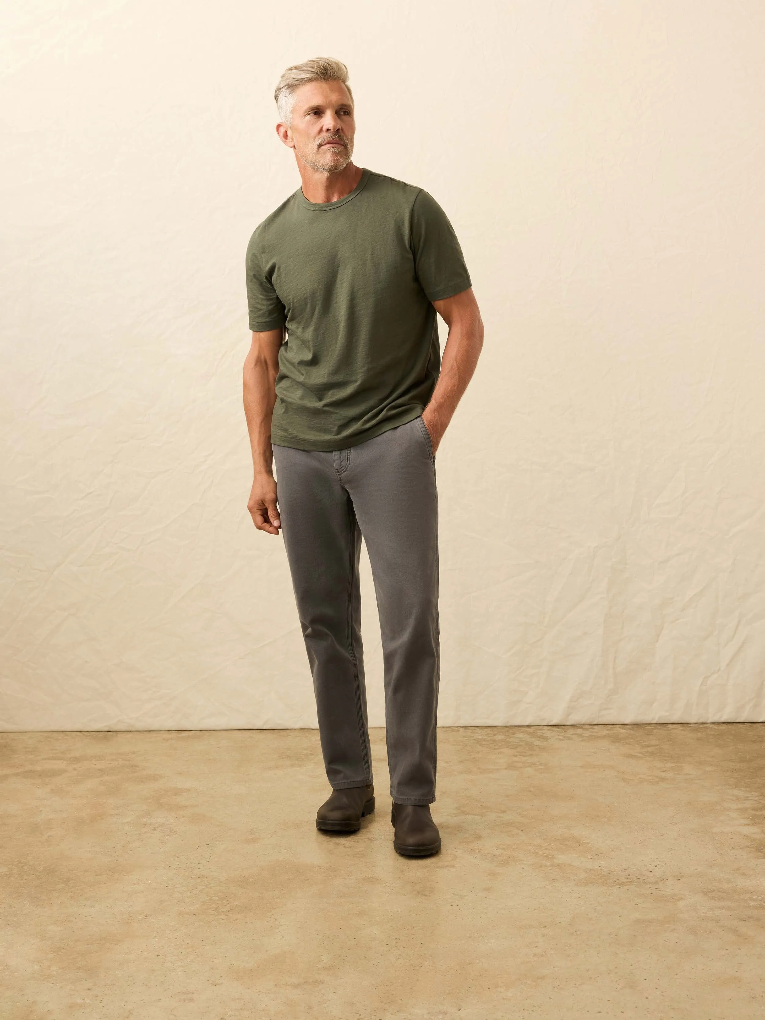 Sunwashed Regenerative Tee - Fall Evergreen sold by Faherty product image thumbnail 4