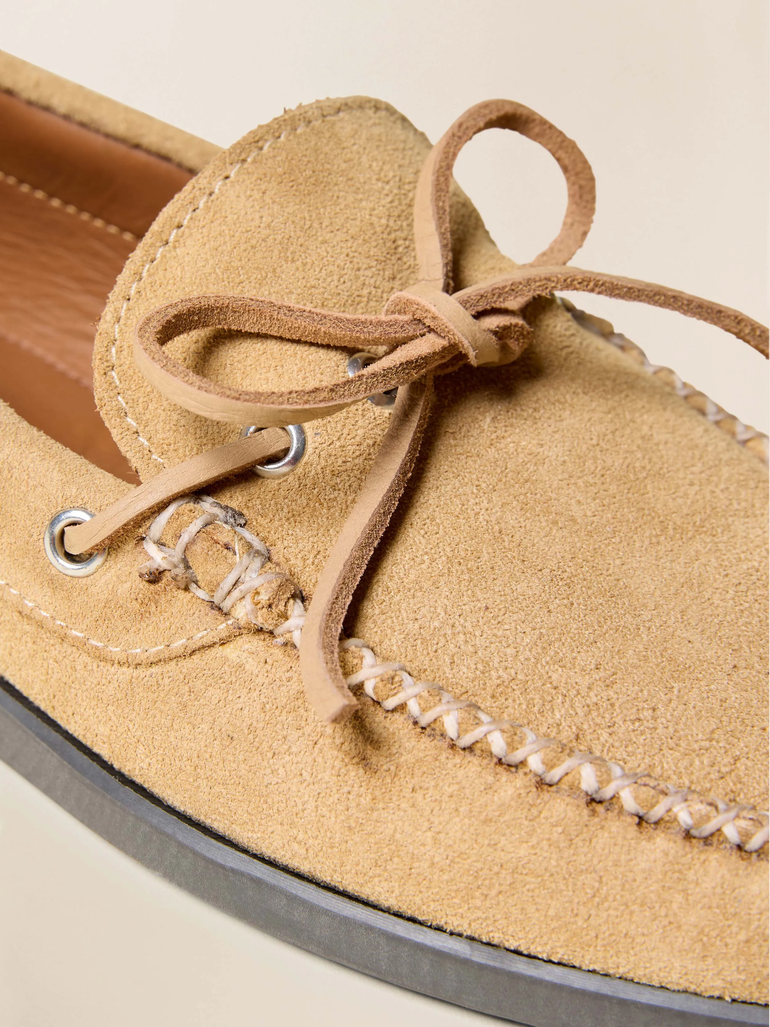 Faherty x Quoddy Canoe Shoe - Khaki Suede sold by Faherty product image thumbnail 3