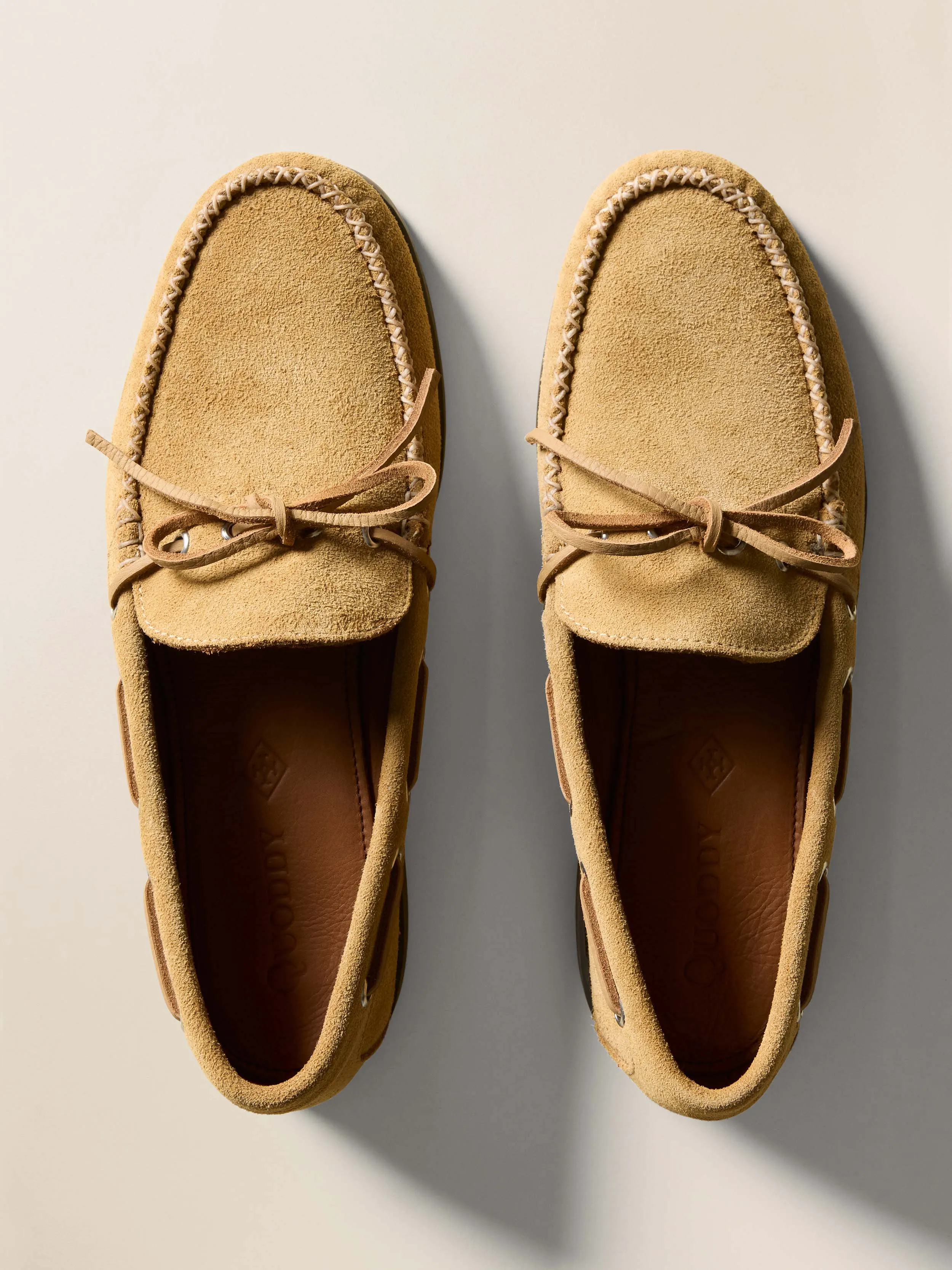 Faherty x Quoddy Canoe Shoe - Khaki Suede sold by Faherty product image thumbnail 4