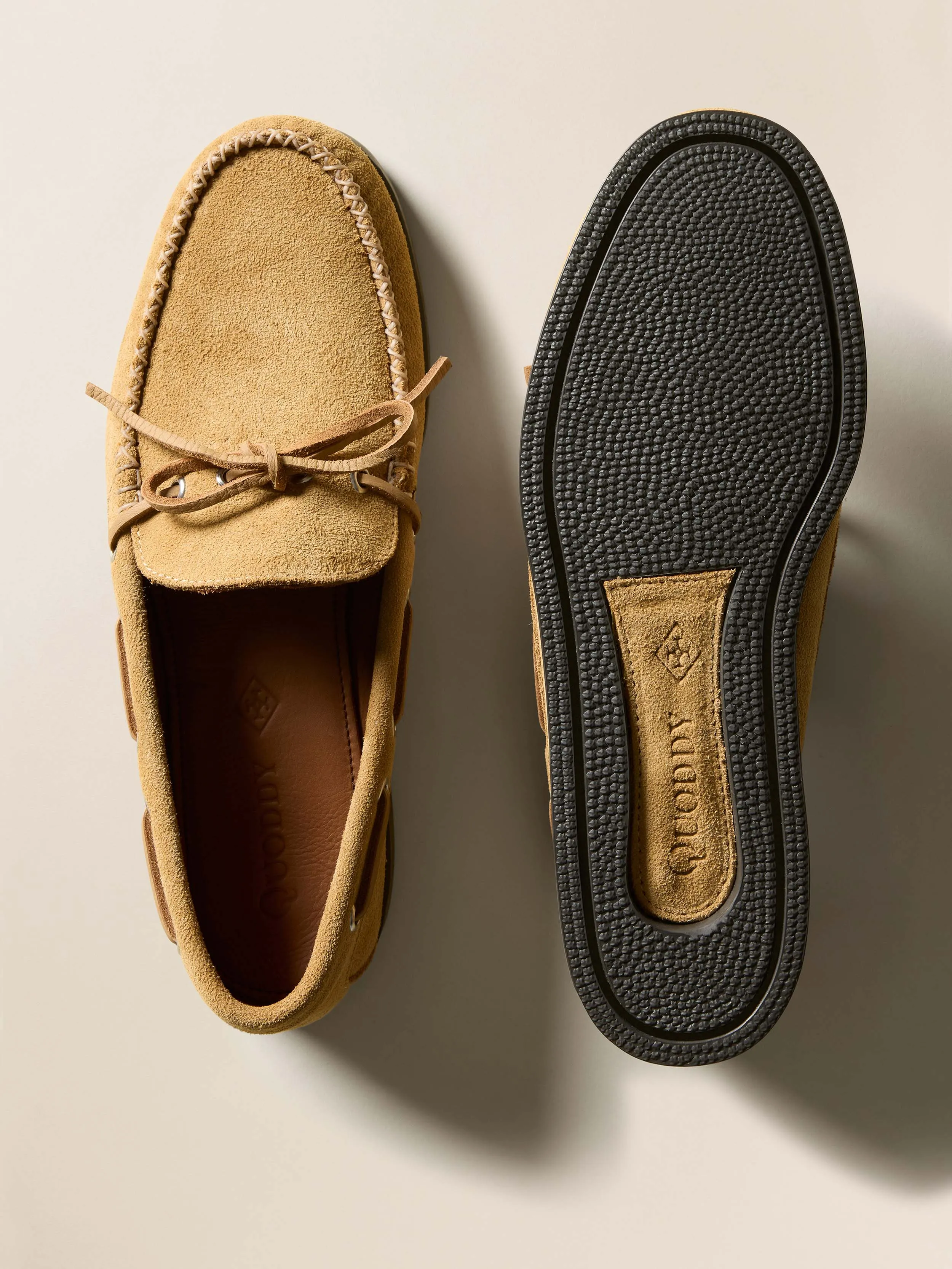 Faherty x Quoddy Canoe Shoe - Khaki Suede sold by Faherty product image thumbnail 2