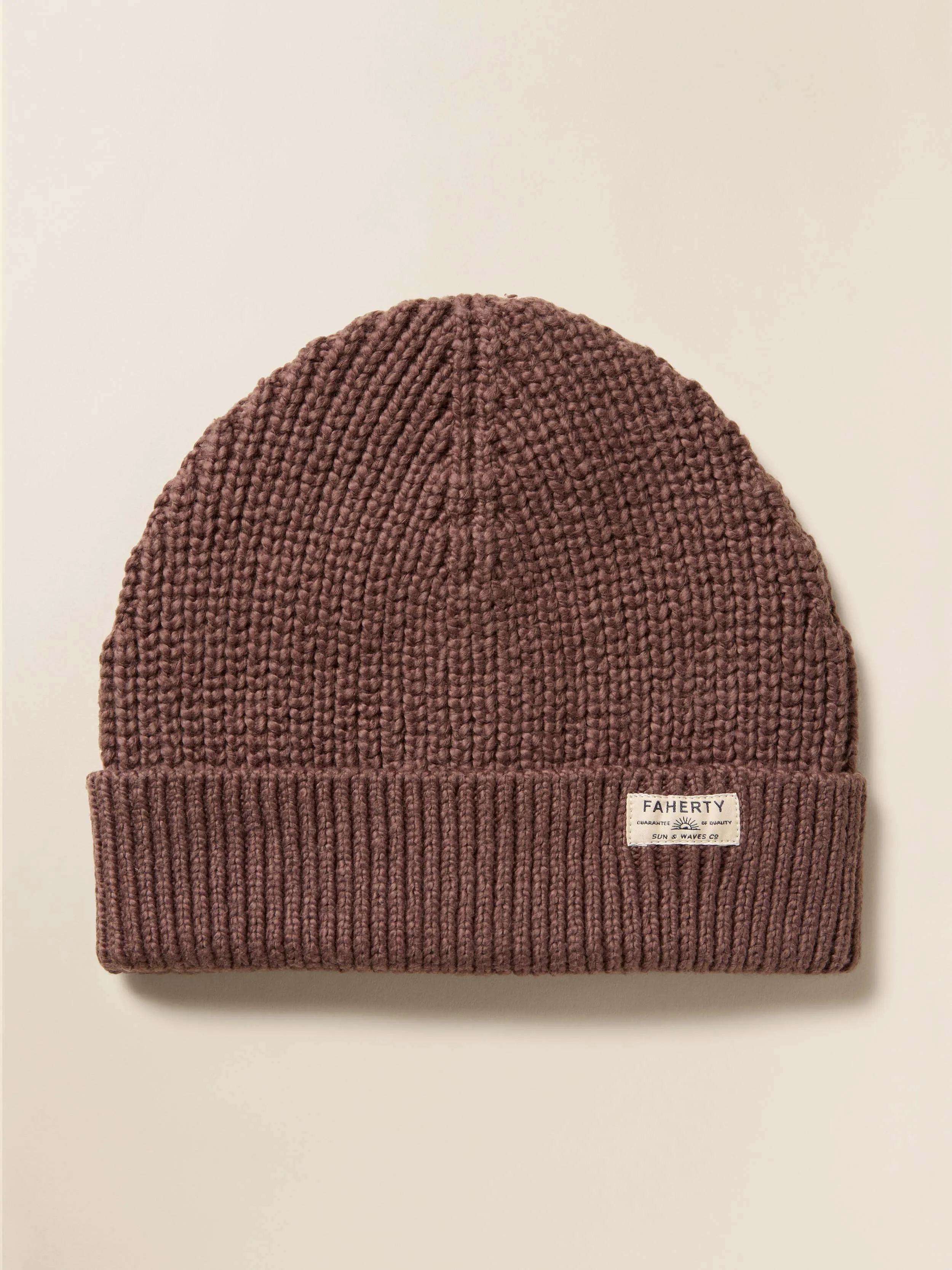 Heirloom Cotton Beanie - Brown sold by Faherty