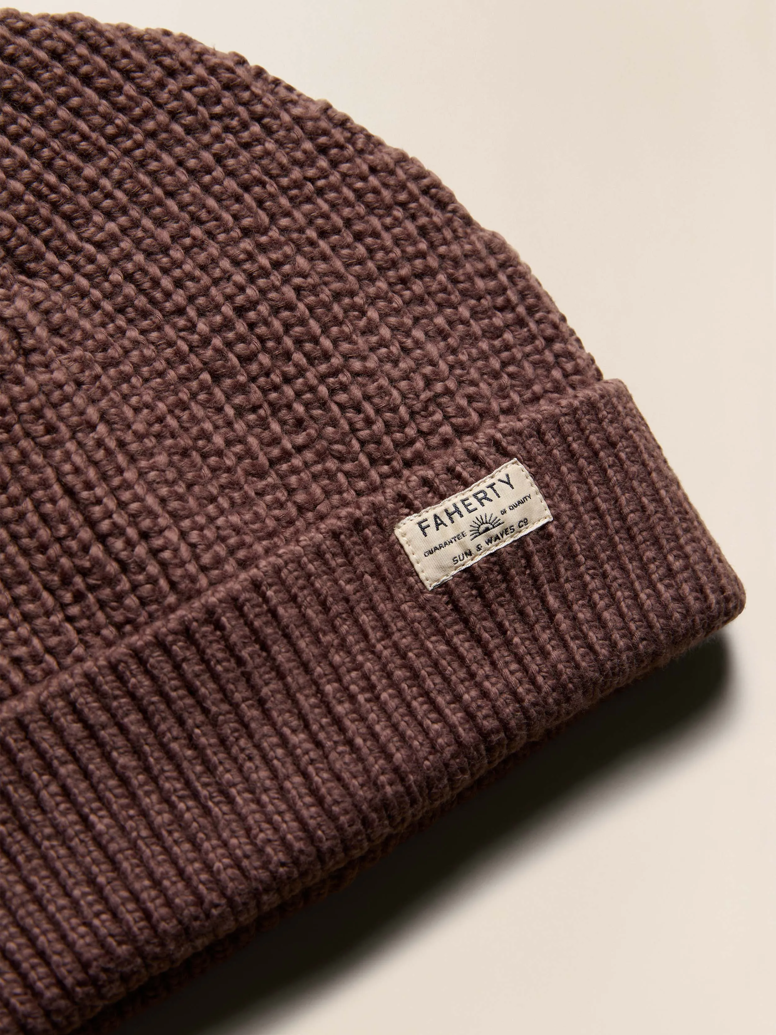 Heirloom Cotton Beanie - Brown sold by Faherty product image thumbnail 2