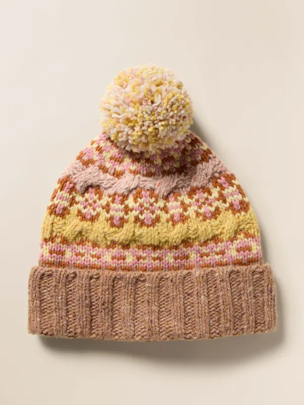 Highland Fairisle Pom Beanie - Haze sold by Faherty