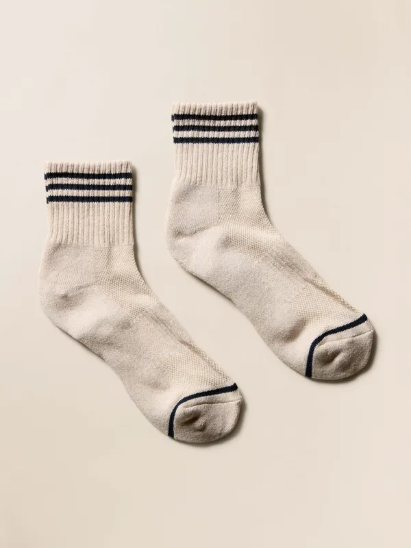 Le Bon Shoppe Girlfriend Sock - Oatmeal sold by Faherty