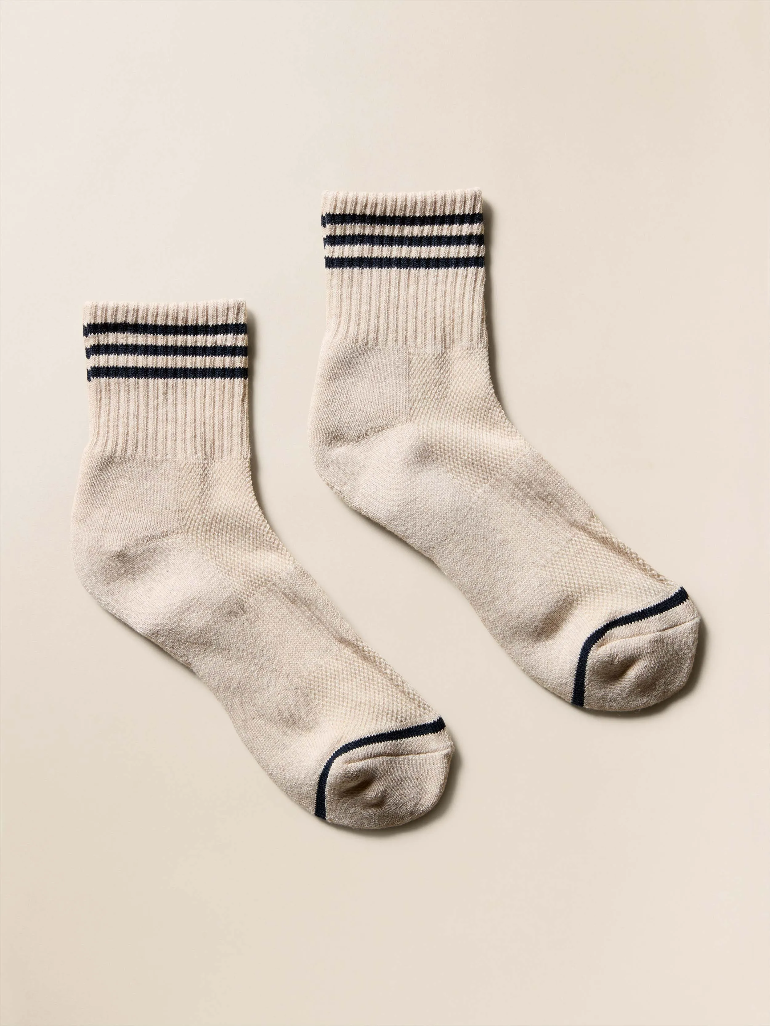 Le Bon Shoppe Girlfriend Sock - Oatmeal sold by Faherty