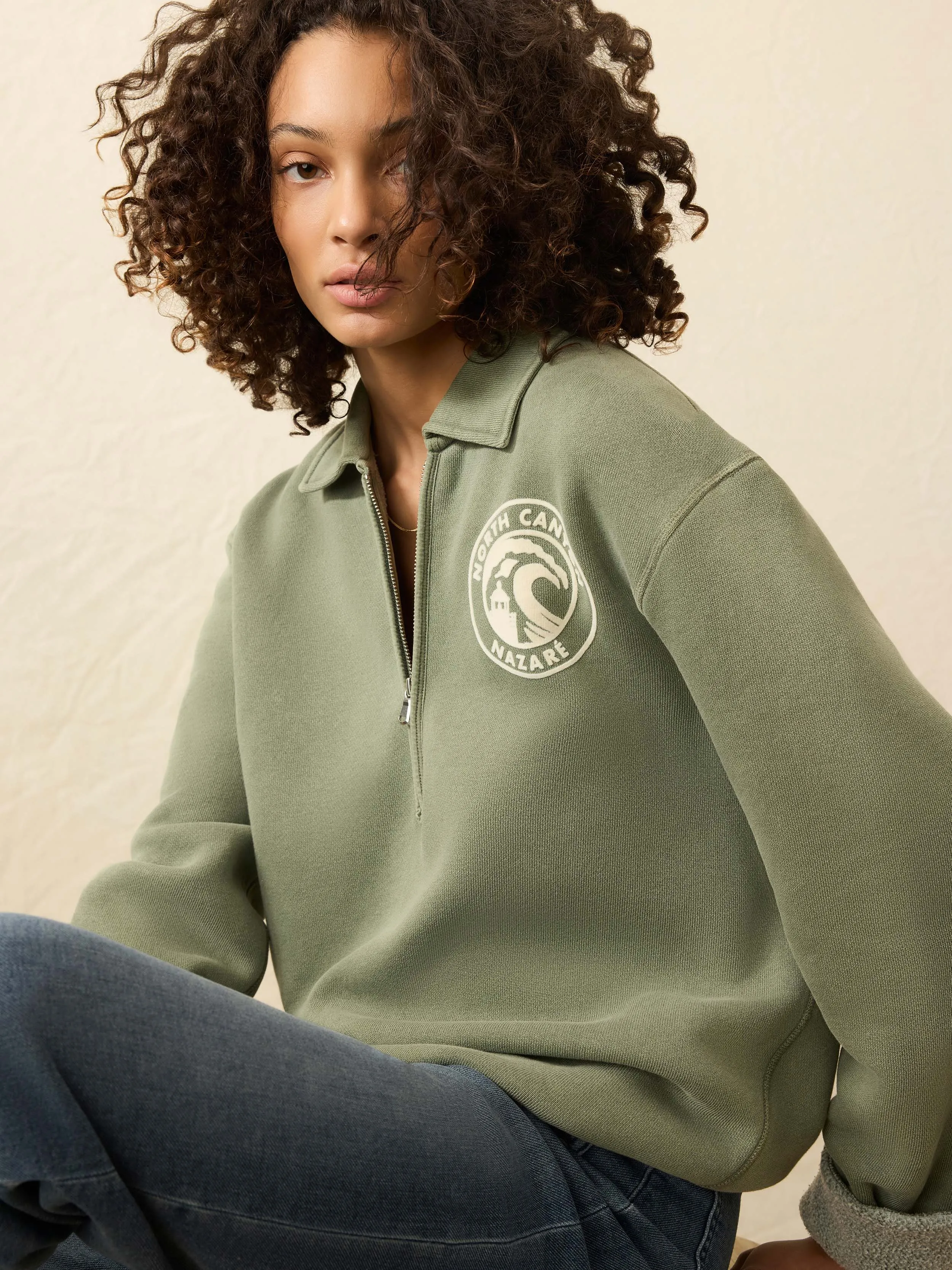 Winter Swell Quarter Zip - Mavericks Olive sold by Faherty product image thumbnail 2