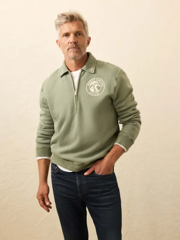 Winter Swell Quarter Zip - Mavericks Olive sold by Faherty