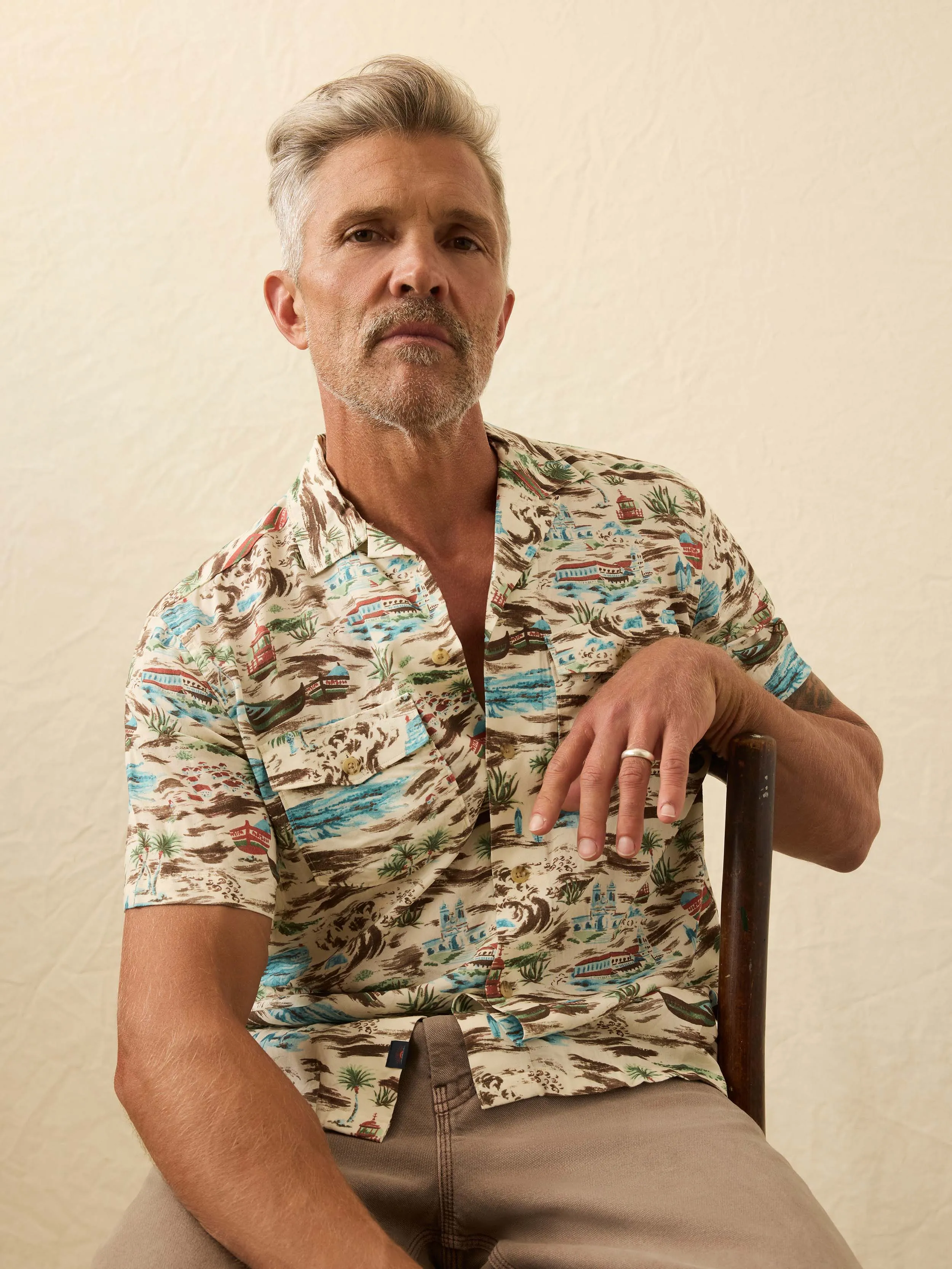 Short-Sleeve Bali Camp Shirt - Nazare Shore sold by Faherty product image thumbnail 5