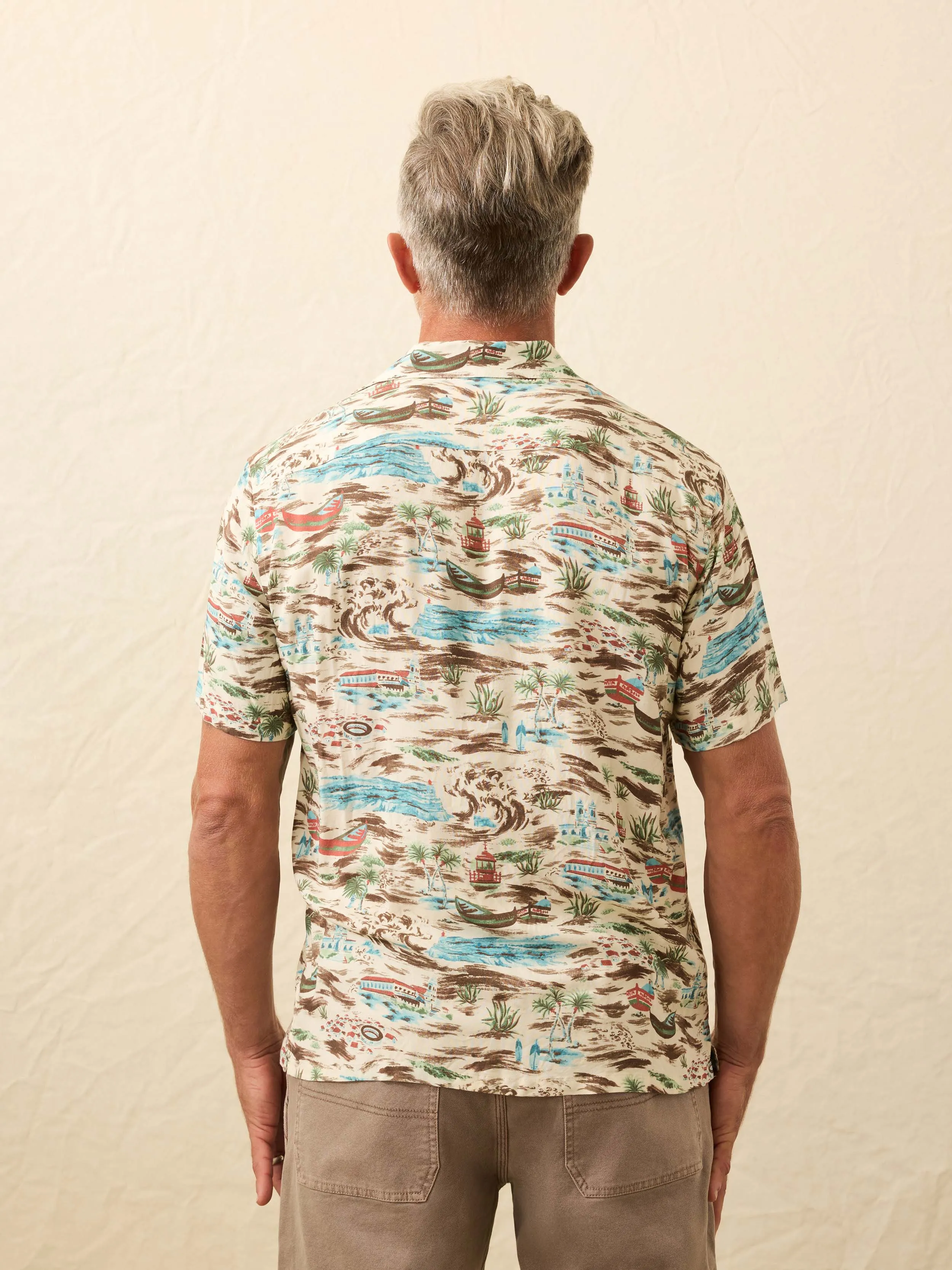 Short-Sleeve Bali Camp Shirt - Nazare Shore sold by Faherty product image thumbnail 4