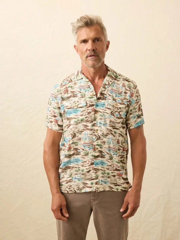 Short-Sleeve Bali Camp Shirt - Nazare Shore sold by Faherty
