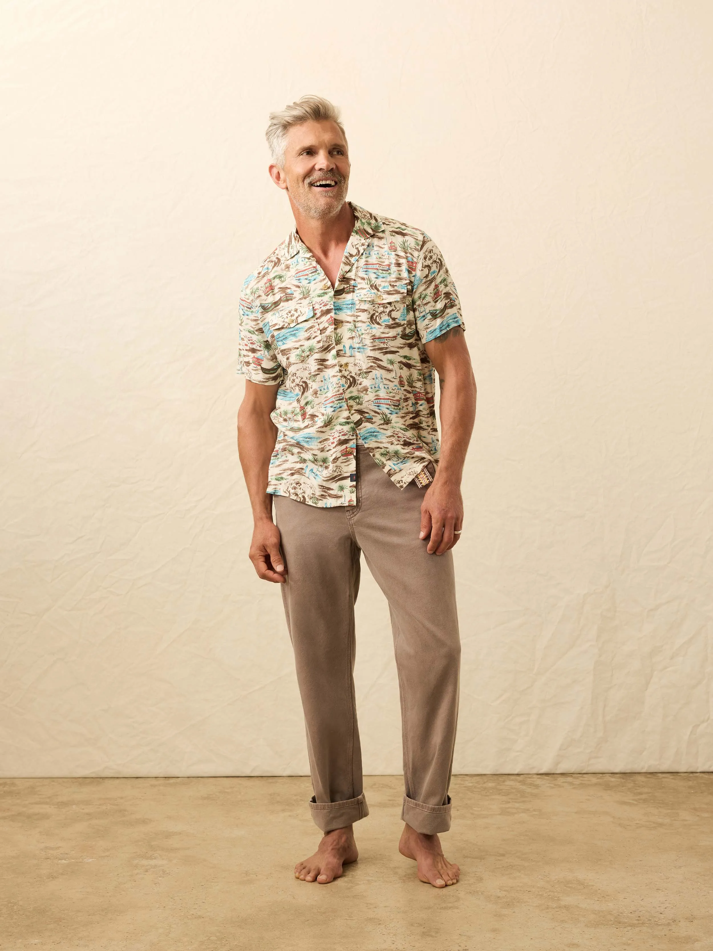 Short-Sleeve Bali Camp Shirt - Nazare Shore sold by Faherty product image thumbnail 2